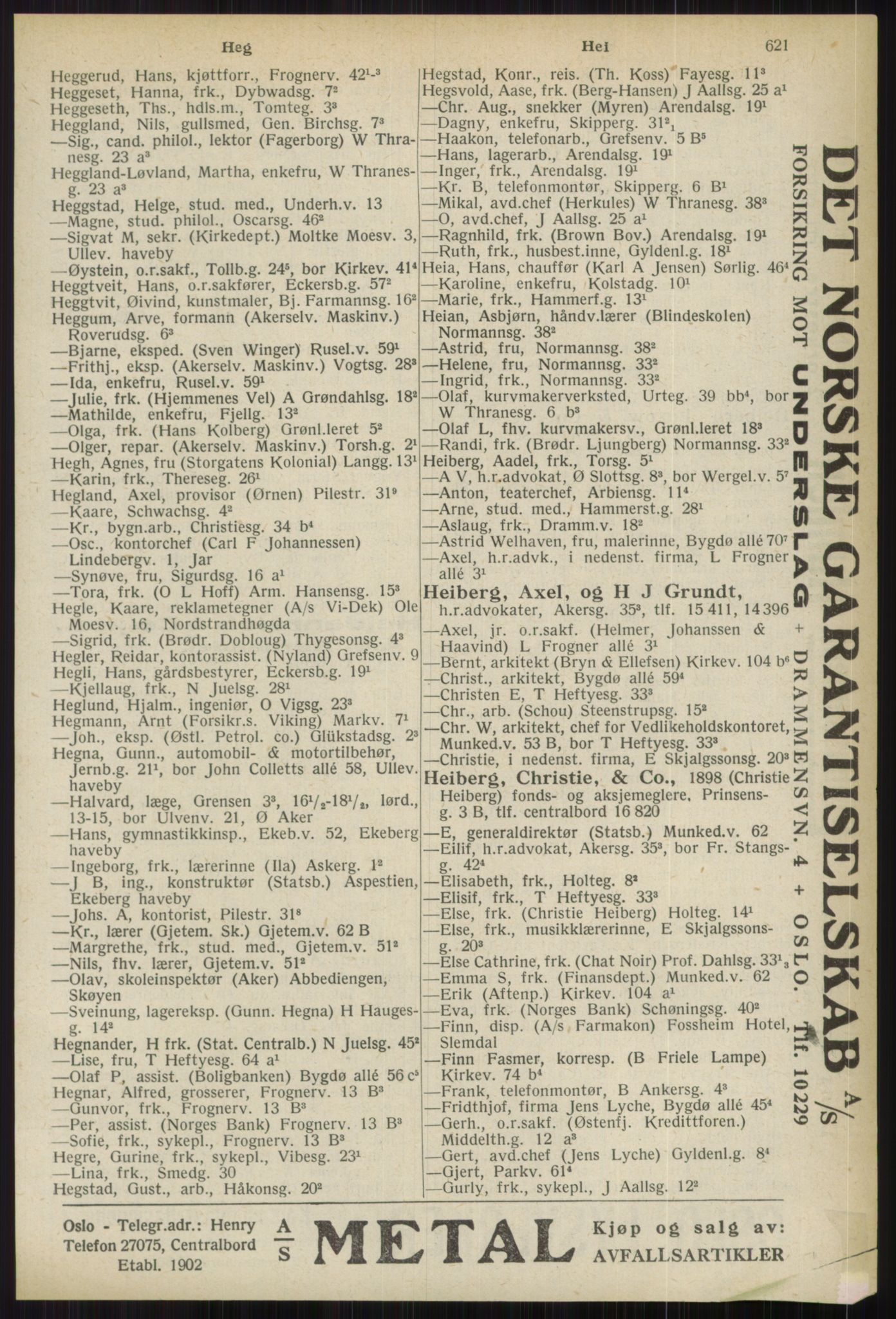 Kristiania/Oslo adressebok, PUBL/-, 1936, s. 621