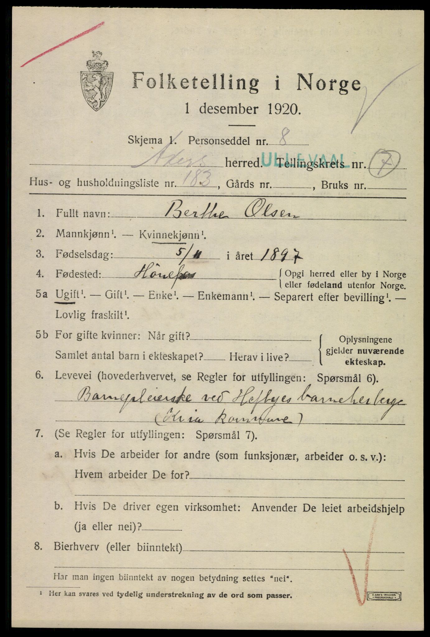 SAO, Folketelling 1920 for 0218 Aker herred, 1920, s. 51764