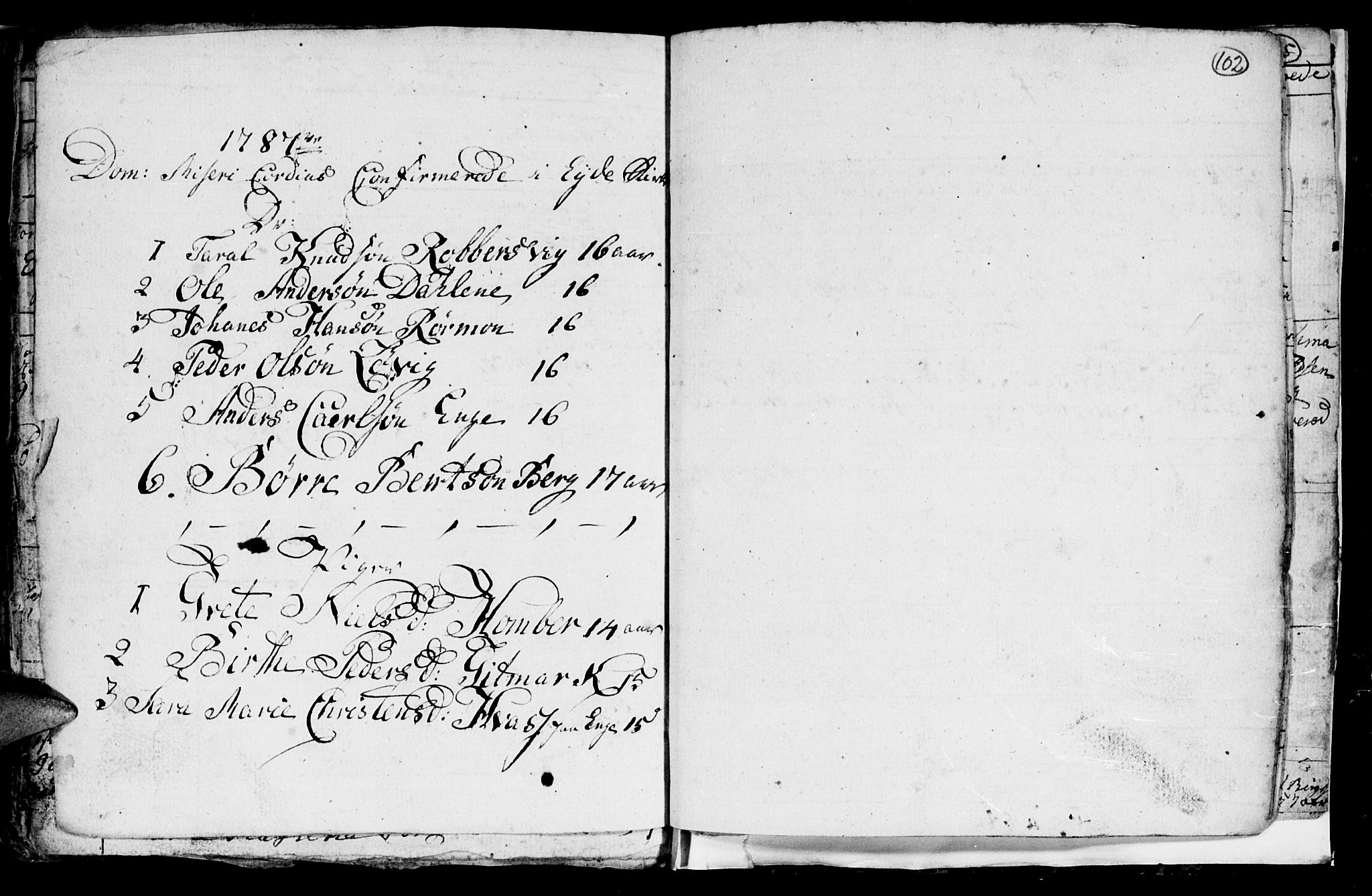 Hommedal sokneprestkontor, AV/SAK-1111-0023/F/Fb/Fba/L0001: Klokkerbok nr. B 1, 1758-1791, s. 102