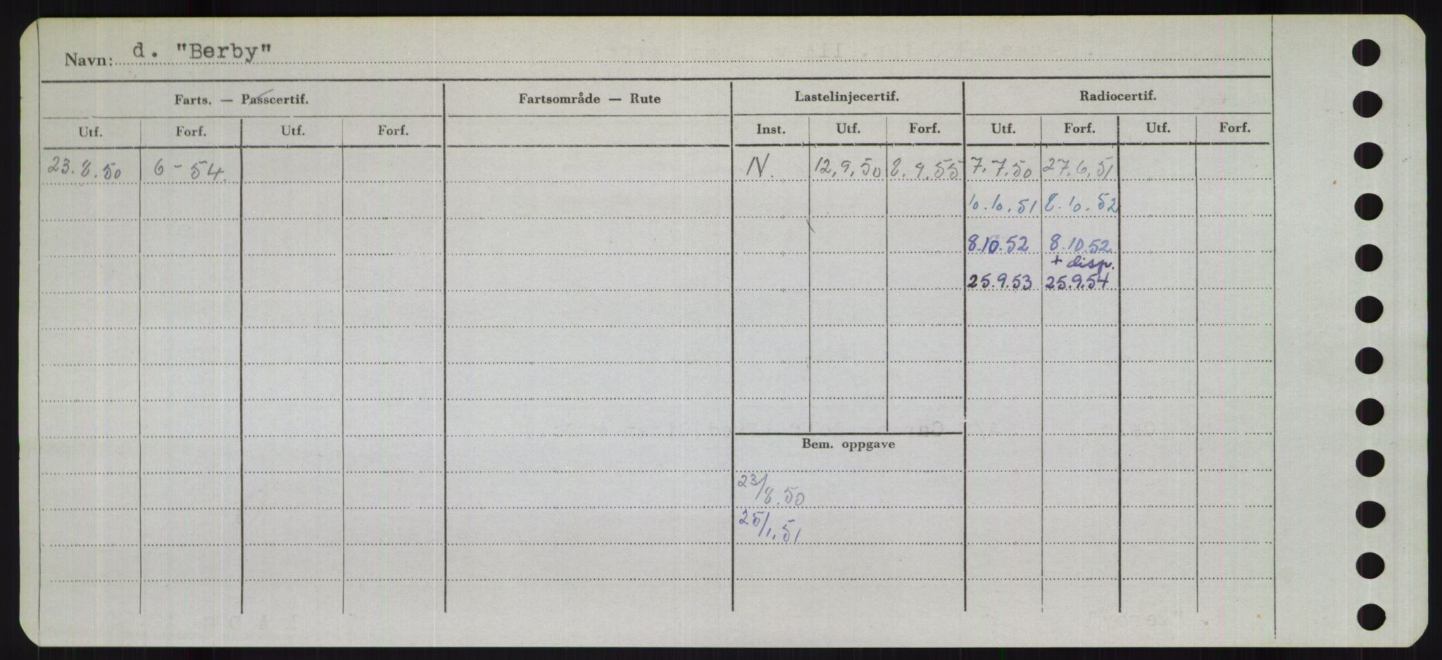 Sjøfartsdirektoratet med forløpere, Skipsmålingen, RA/S-1627/H/Hb/L0001: Fartøy, A-D, s. 220