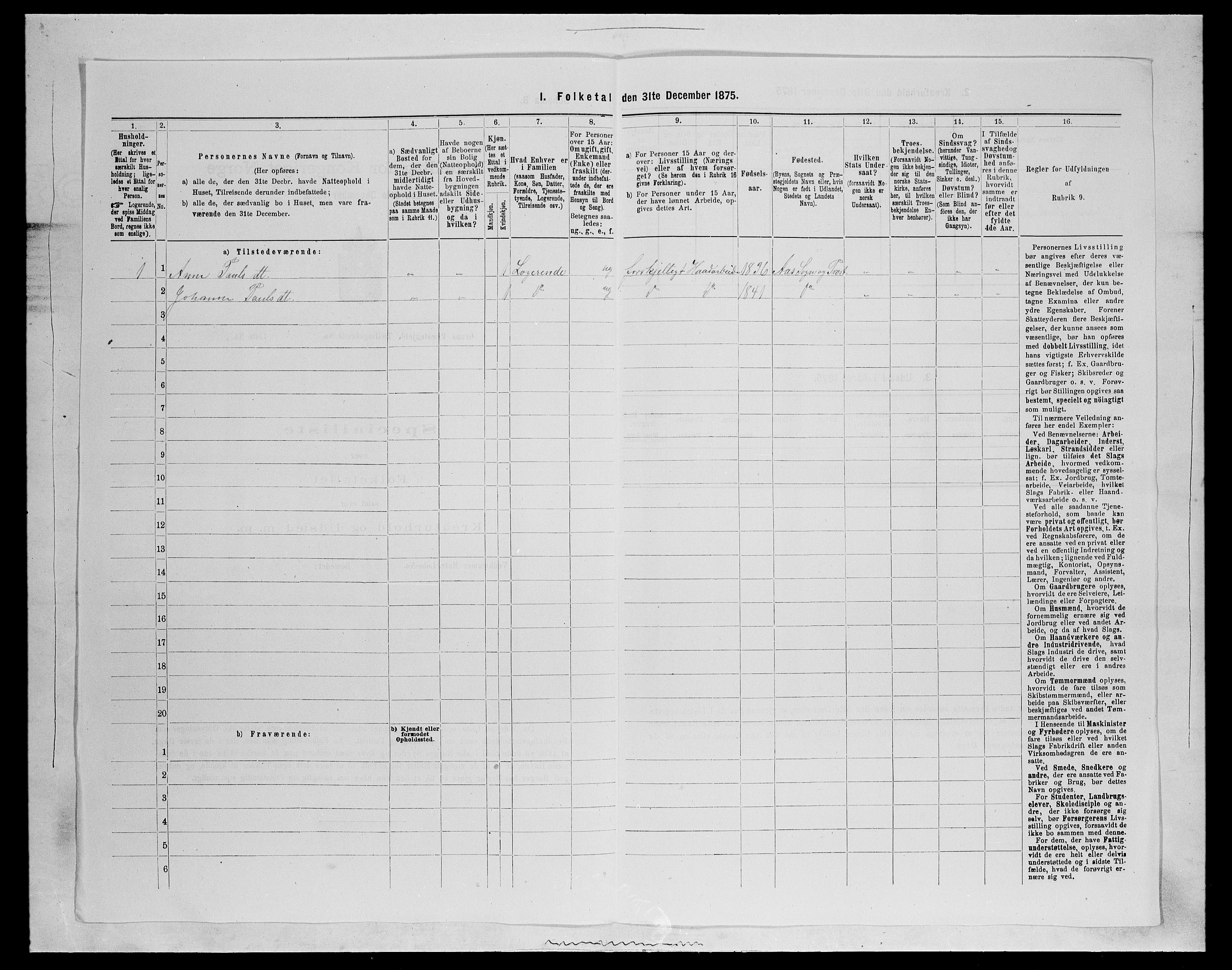 SAH, Folketelling 1875 for 0534P Gran prestegjeld, 1875, s. 1013