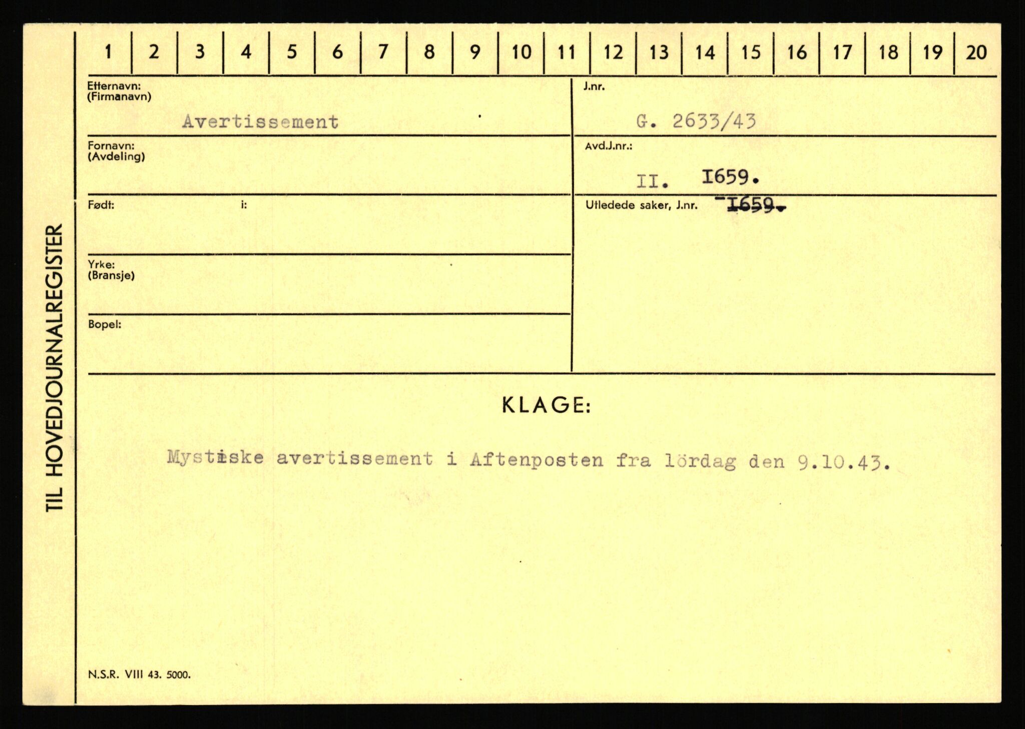 Statspolitiet - Hovedkontoret / Osloavdelingen, AV/RA-S-1329/C/Ca/L0002: Arneberg - Brand, 1943-1945, s. 809