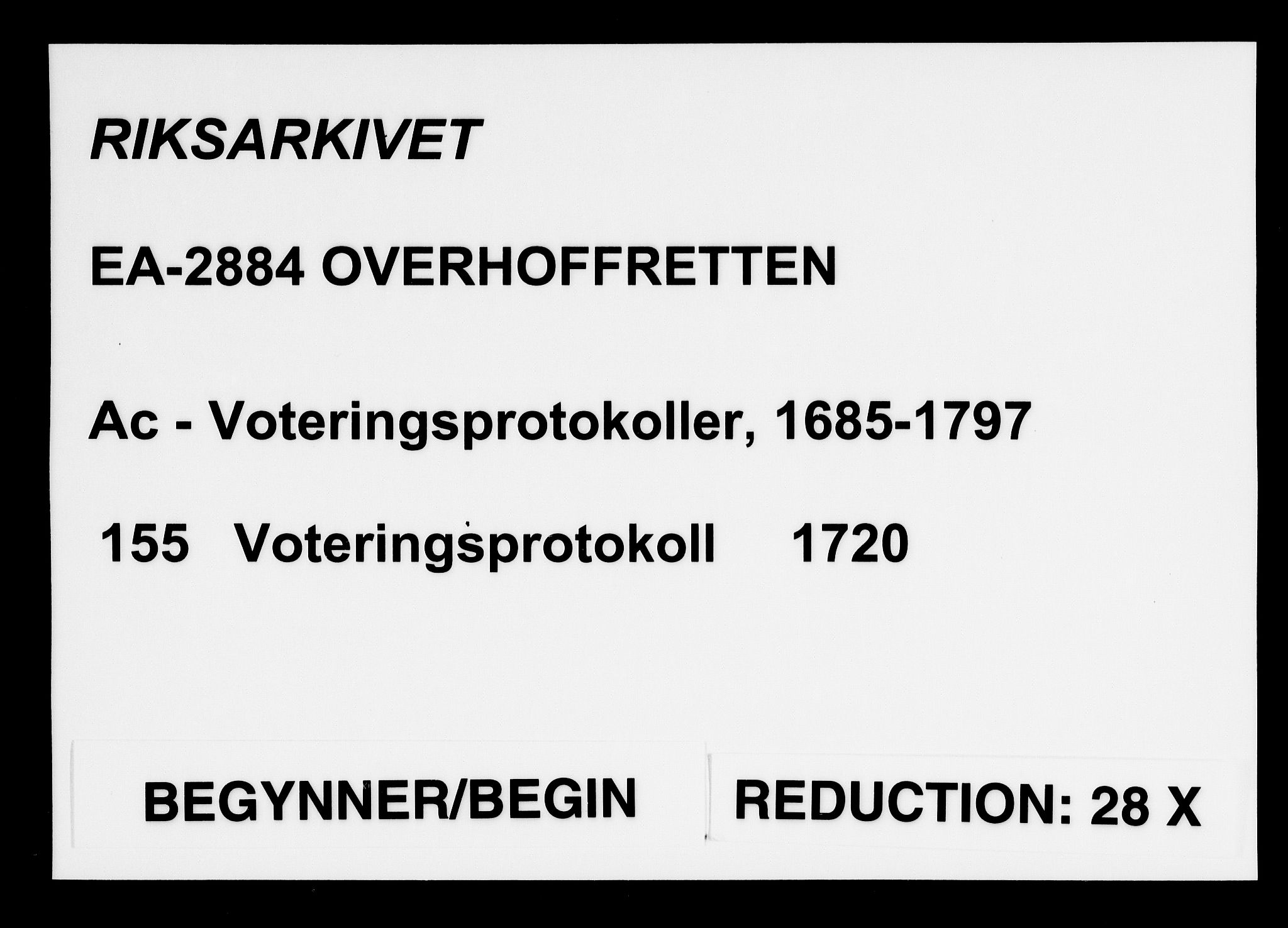 Overhoffretten 1667-1797, AV/RA-EA-2884/Ac/L0155: Voteringsprotokoll, 1720