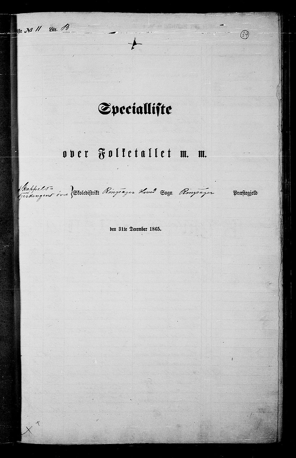 RA, Folketelling 1865 for 0412P Ringsaker prestegjeld, 1865, s. 296