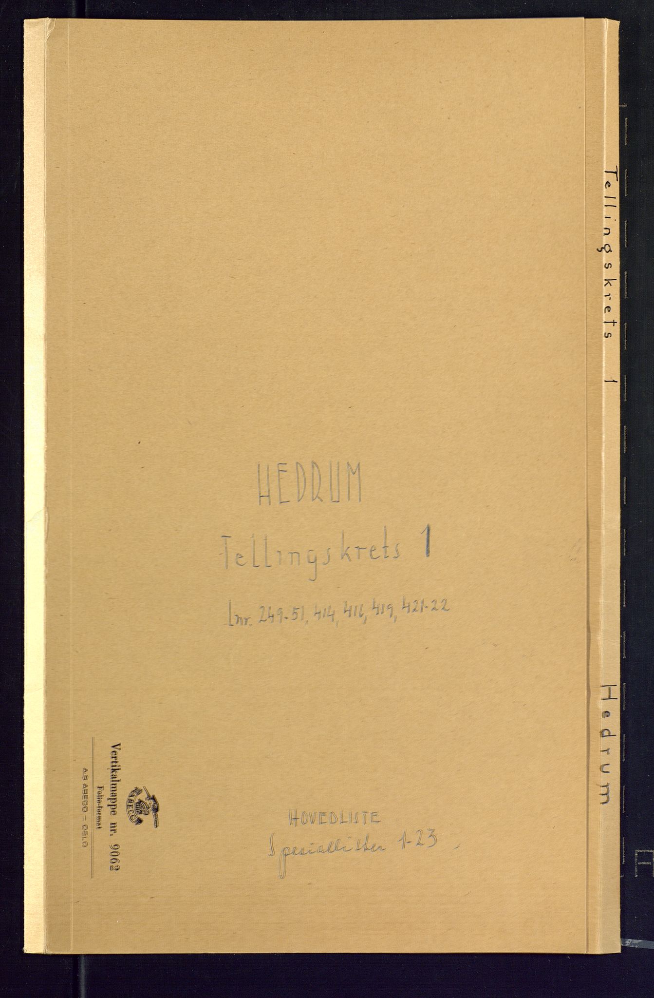 SAKO, Folketelling 1875 for 0727P Hedrum prestegjeld, 1875, s. 1