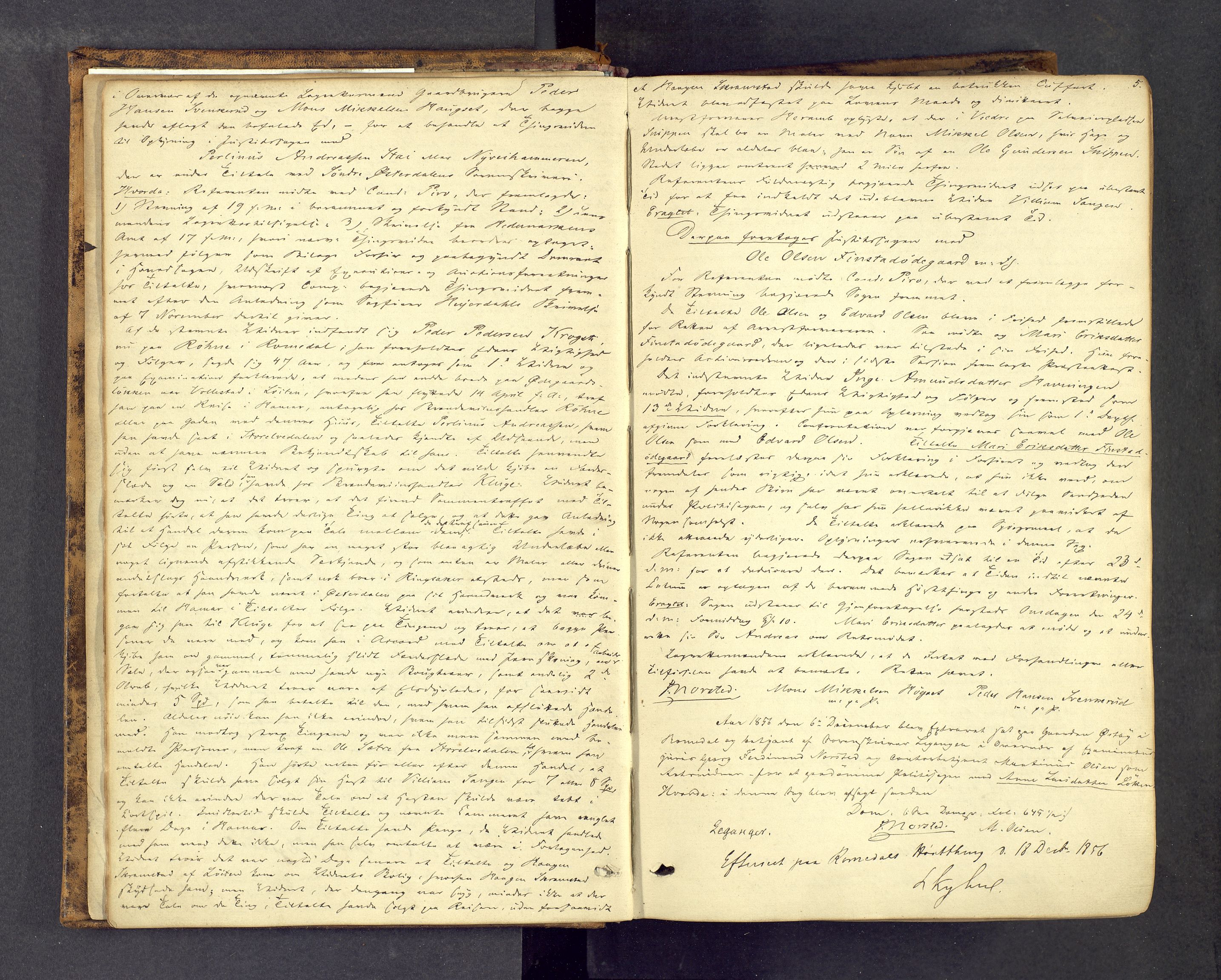 Sør-Hedmark sorenskriveri, AV/SAH-TING-014/G/Gc/Gca/L0010: Ekstrarettsprotokoll, 1856-1866, s. 4b-5a