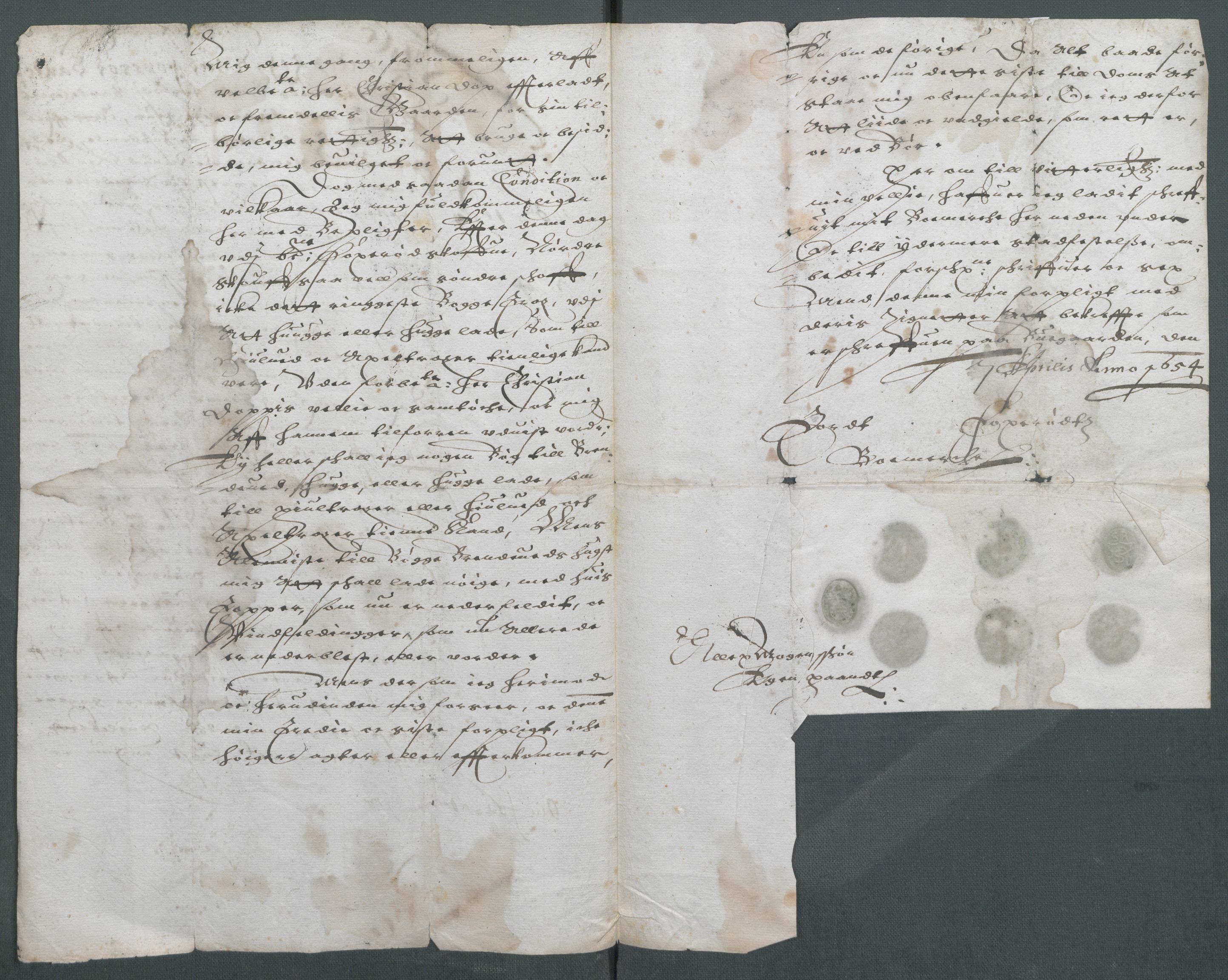 Riksarkivets diplomsamling, AV/RA-EA-5965/F02/L0166: Dokumenter, 1654-1656, s. 24