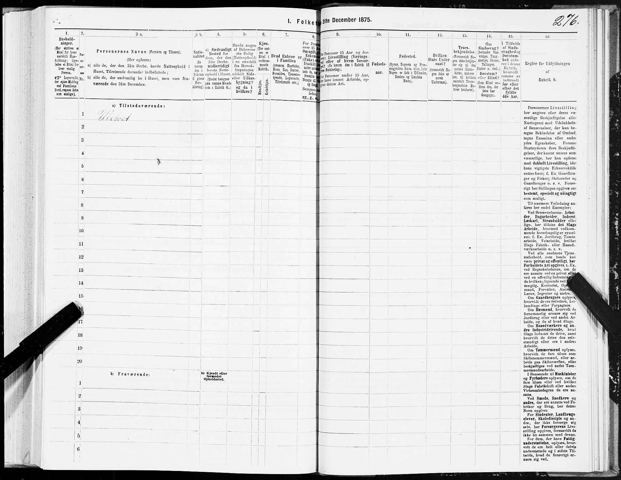 SAT, Folketelling 1875 for 1845P Folda prestegjeld, 1875, s. 3276