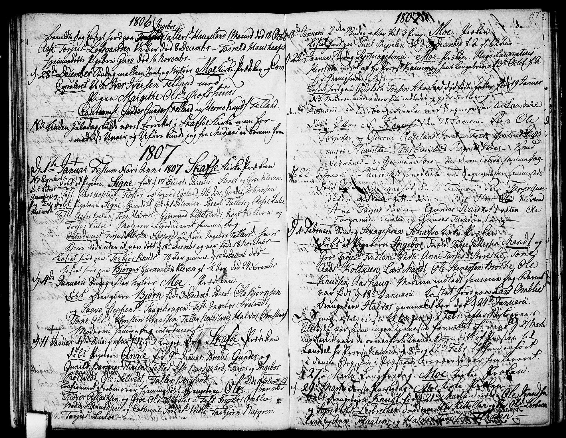 Mo kirkebøker, AV/SAKO-A-286/F/Fa/L0003: Ministerialbok nr. I 3, 1800-1814, s. 47