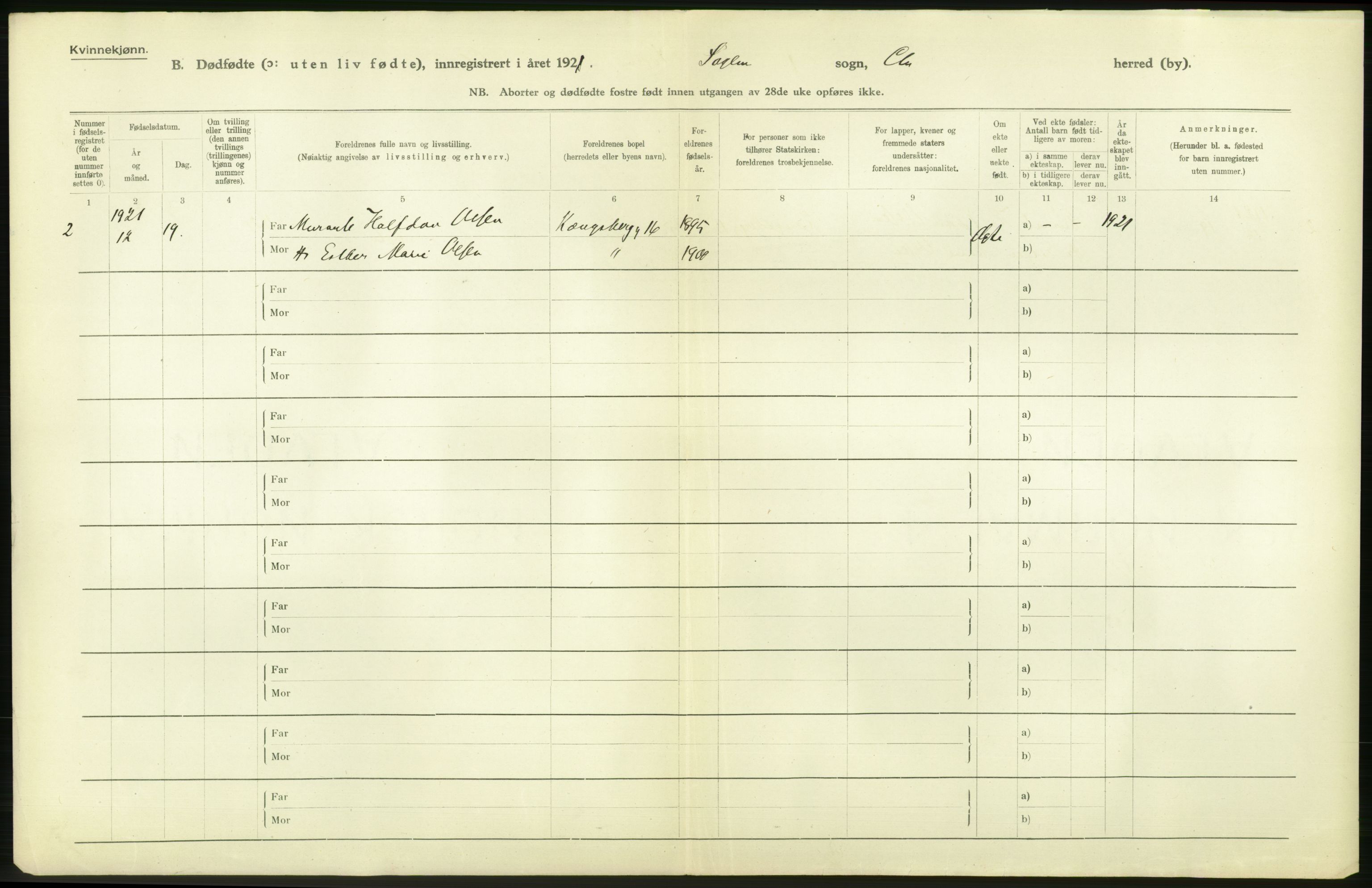 Statistisk sentralbyrå, Sosiodemografiske emner, Befolkning, AV/RA-S-2228/D/Df/Dfc/Dfca/L0013: Kristiania: Døde, dødfødte, 1921, s. 566