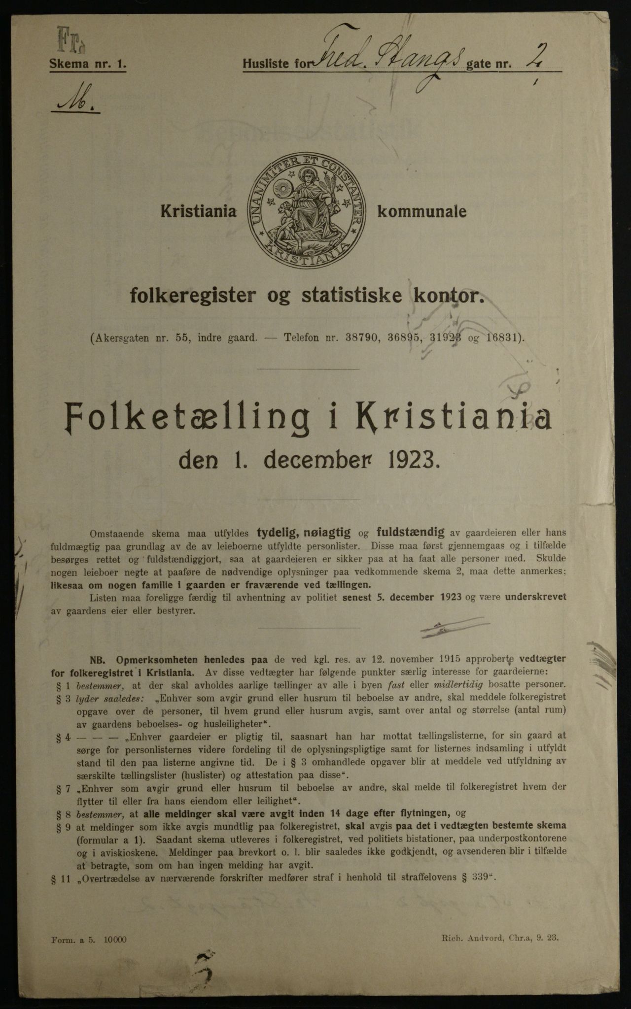 OBA, Kommunal folketelling 1.12.1923 for Kristiania, 1923, s. 29724