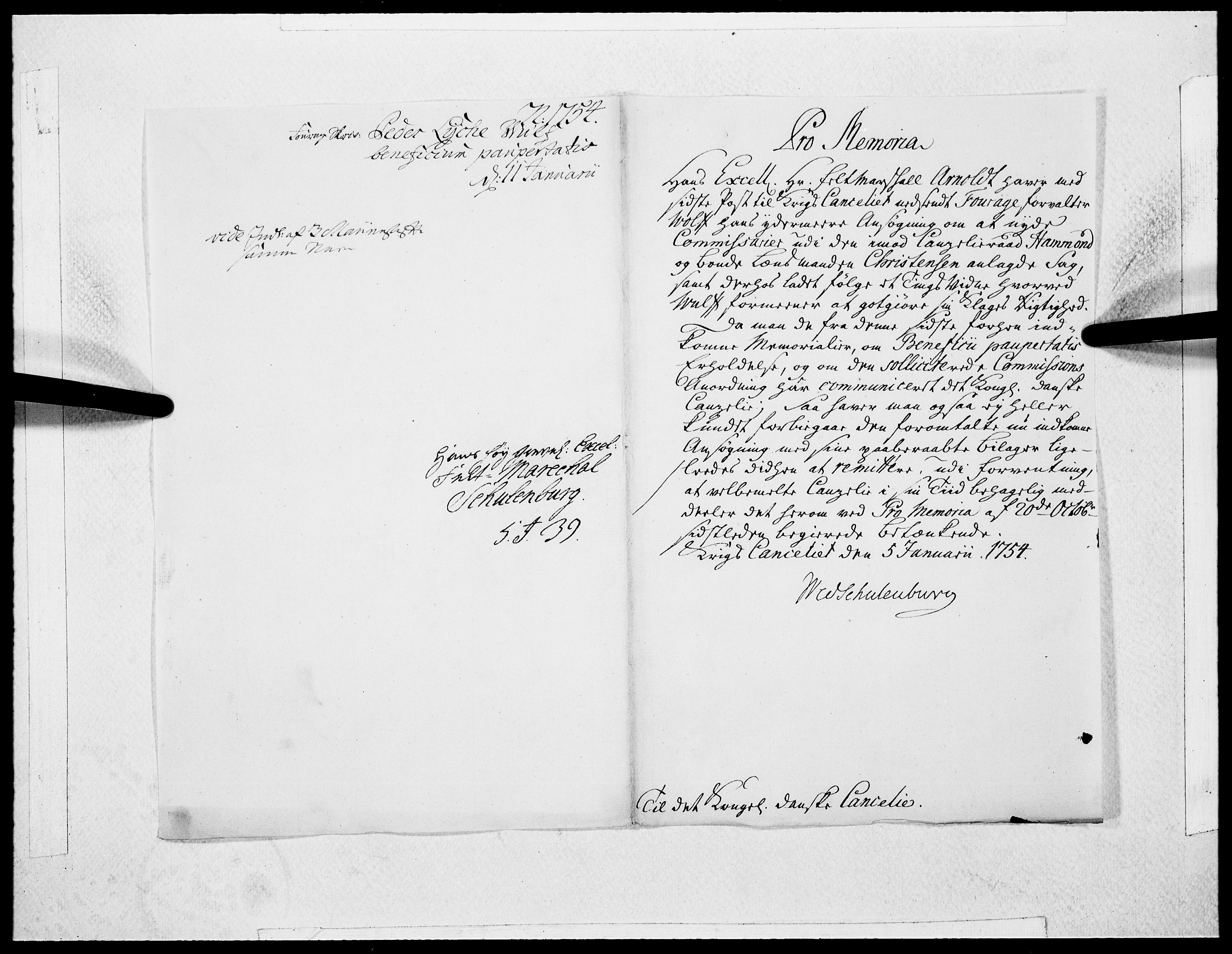 Danske Kanselli 1572-1799, AV/RA-EA-3023/F/Fc/Fcc/Fcca/L0166: Norske innlegg 1572-1799, 1754, s. 26