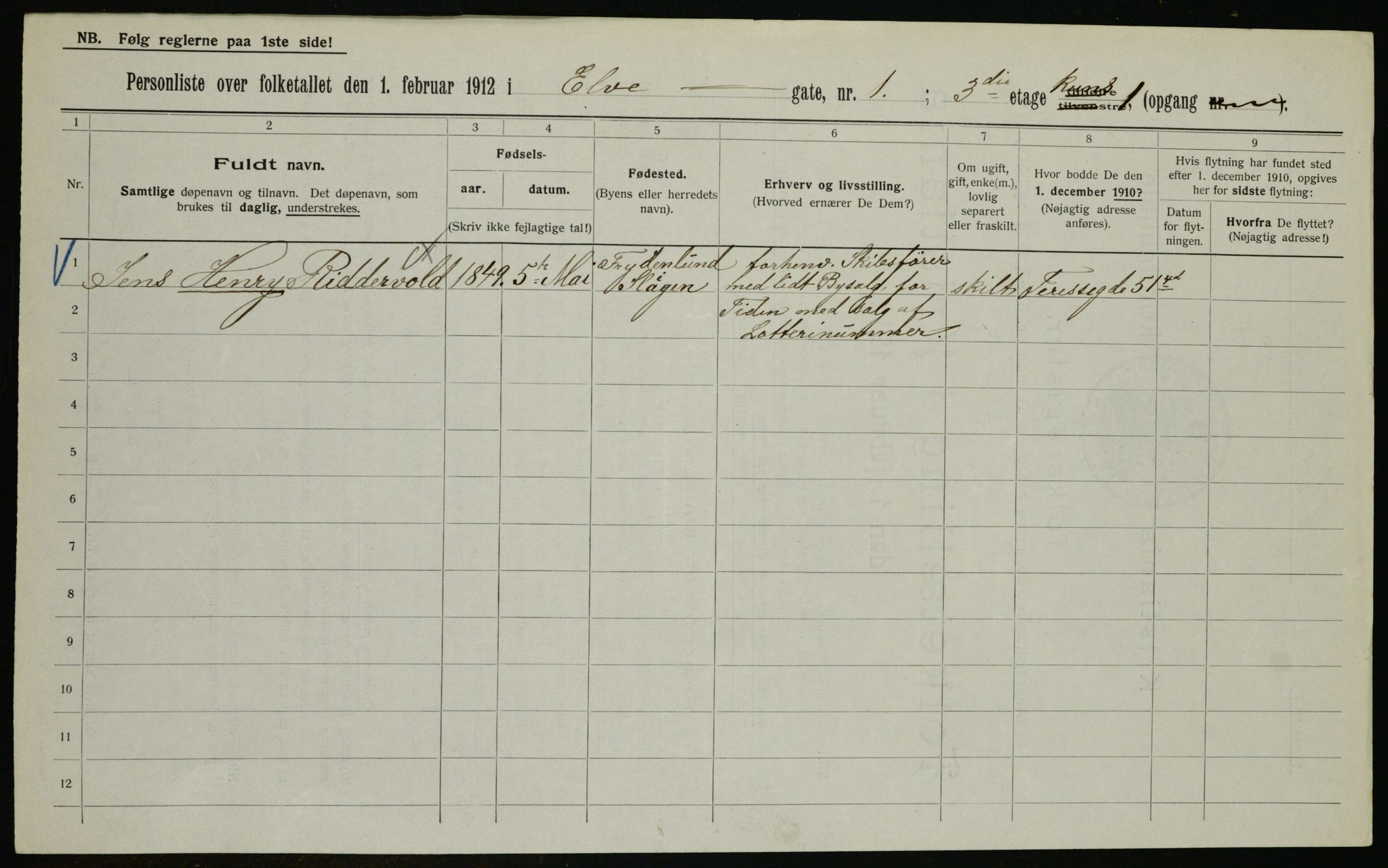 OBA, Kommunal folketelling 1.2.1912 for Kristiania, 1912, s. 20830