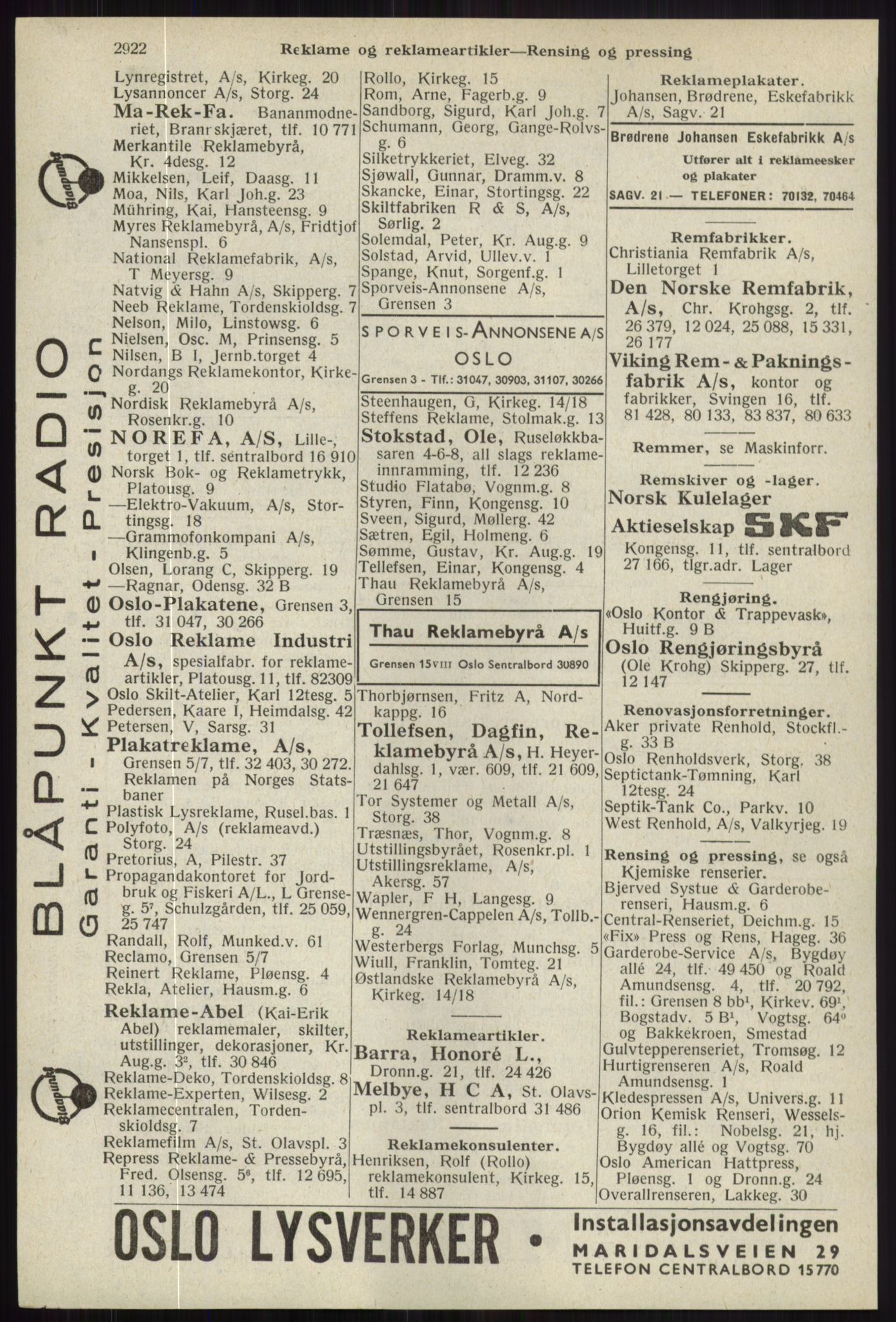 Kristiania/Oslo adressebok, PUBL/-, 1941, s. 2922