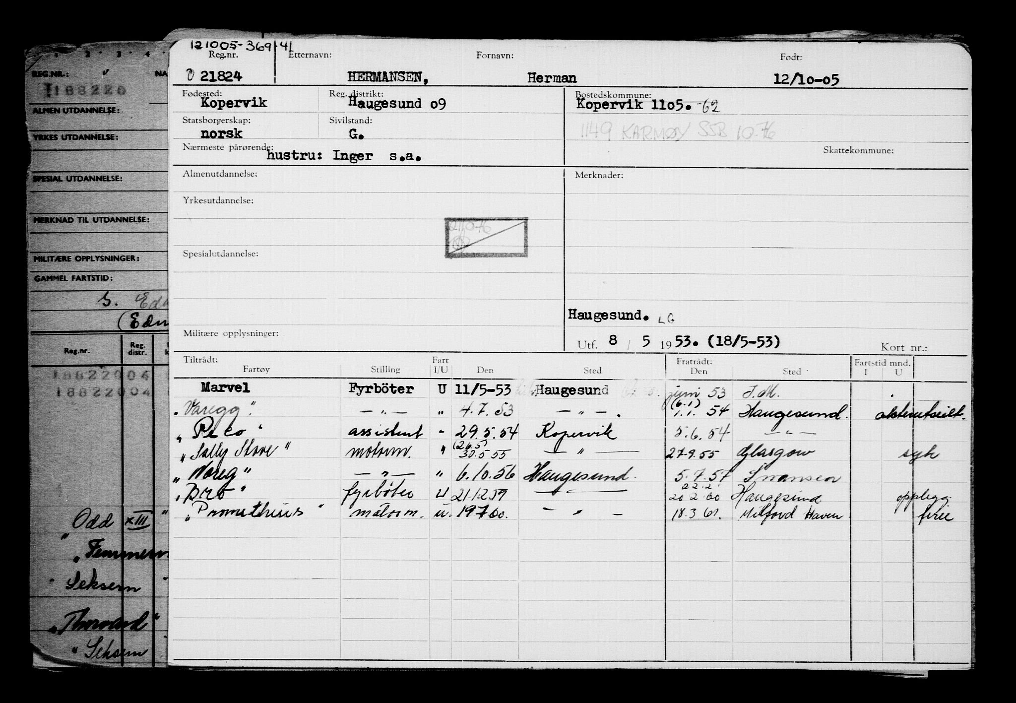 Direktoratet for sjømenn, AV/RA-S-3545/G/Gb/L0061: Hovedkort, 1905, s. 533