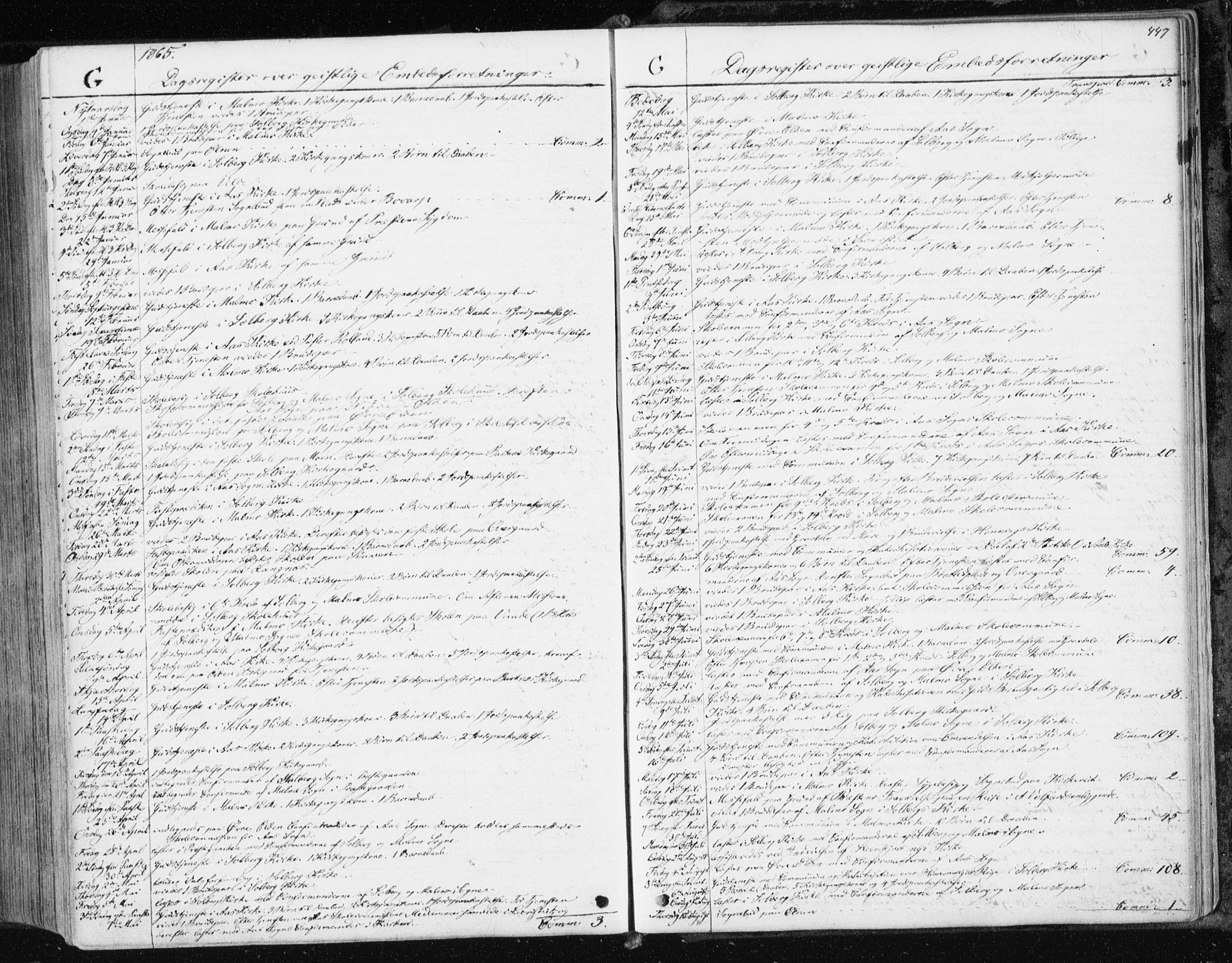 Ministerialprotokoller, klokkerbøker og fødselsregistre - Nord-Trøndelag, AV/SAT-A-1458/741/L0394: Ministerialbok nr. 741A08, 1864-1877, s. 447
