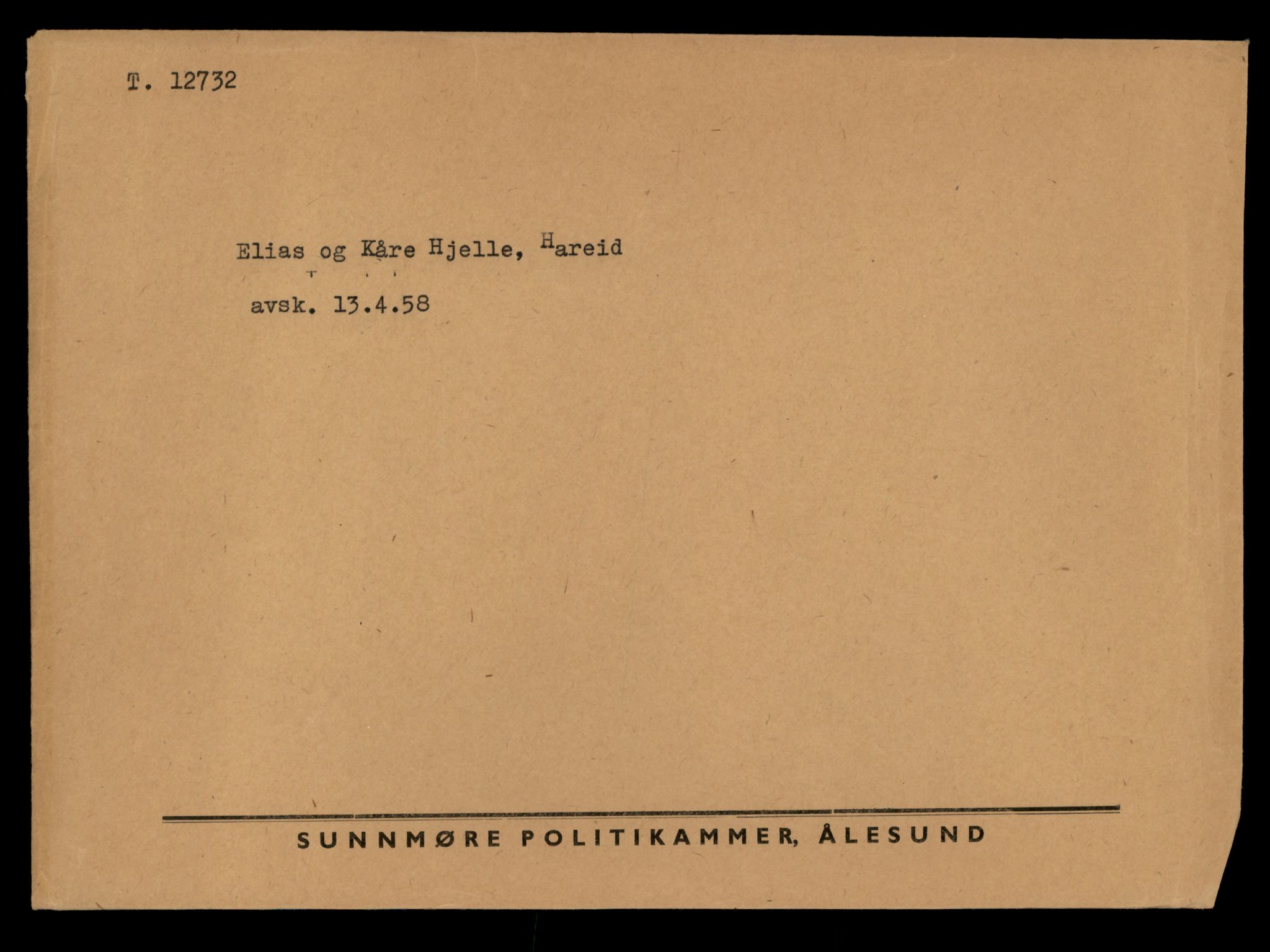 Møre og Romsdal vegkontor - Ålesund trafikkstasjon, AV/SAT-A-4099/F/Fe/L0035: Registreringskort for kjøretøy T 12653 - T 12829, 1927-1998, s. 1486