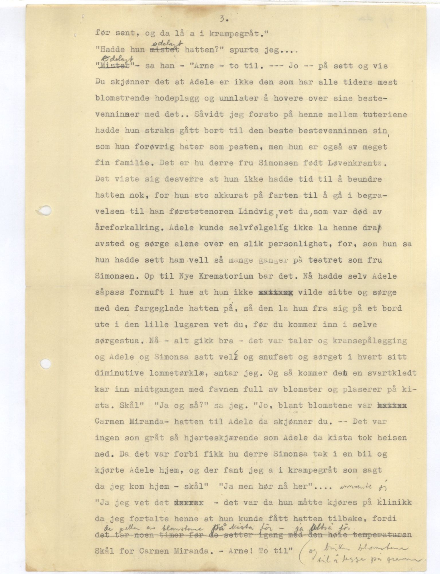 Otto Nielsen, TRKO/PA-1176/F/L0005/0001: Revytekster og viser / A la Miranda