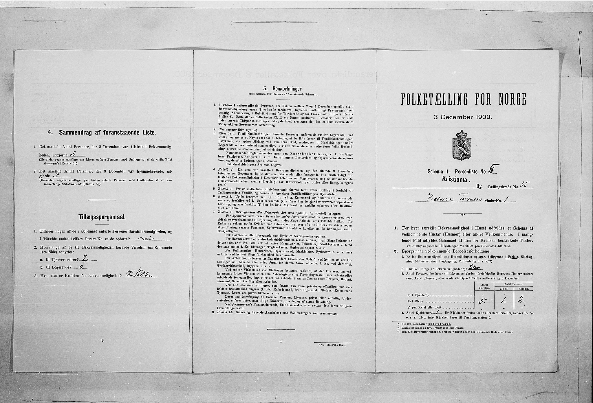 SAO, Folketelling 1900 for 0301 Kristiania kjøpstad, 1900, s. 112721