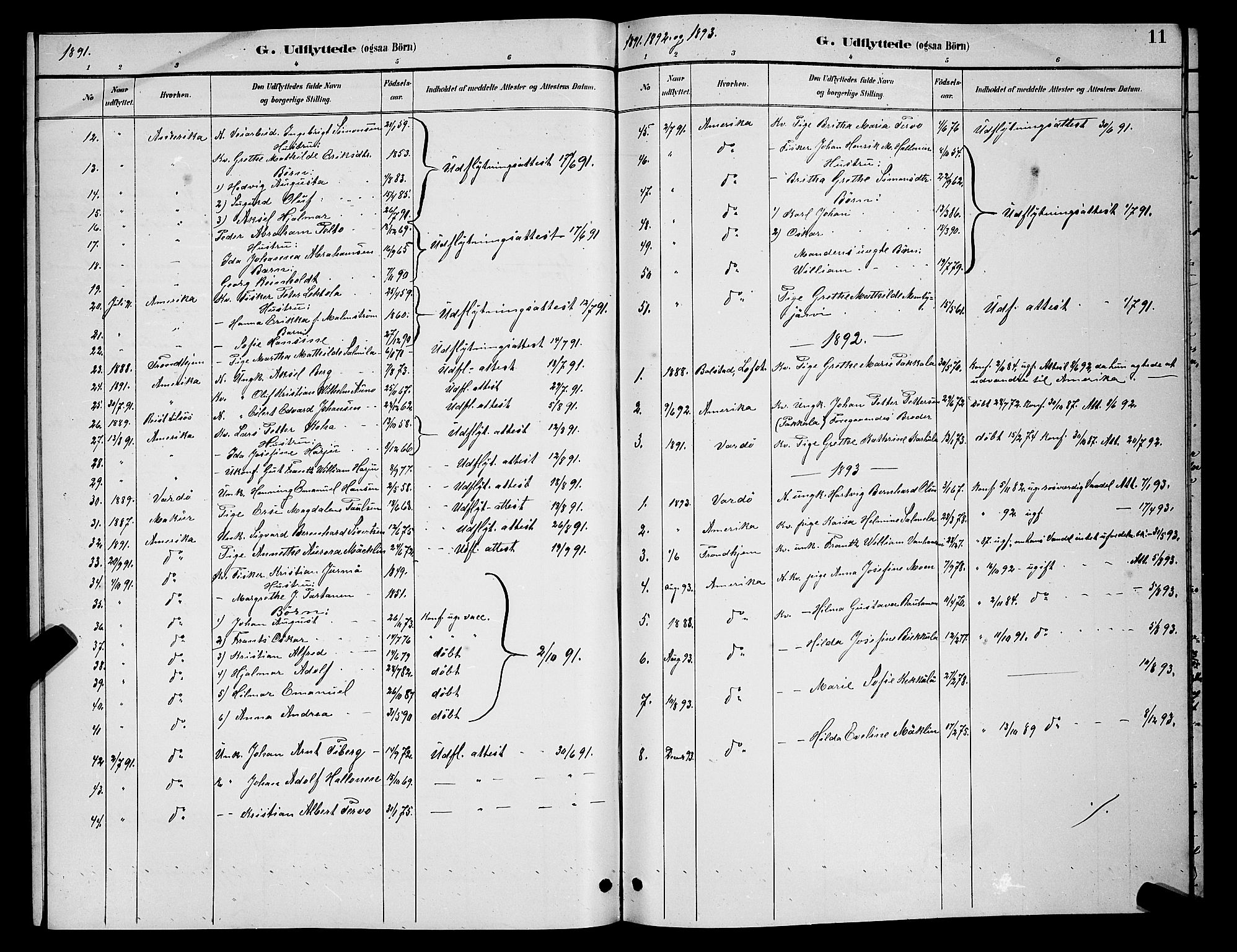 Vadsø sokneprestkontor, AV/SATØ-S-1325/H/Hb/L0005klokker: Klokkerbok nr. 5, 1885-1901, s. 11