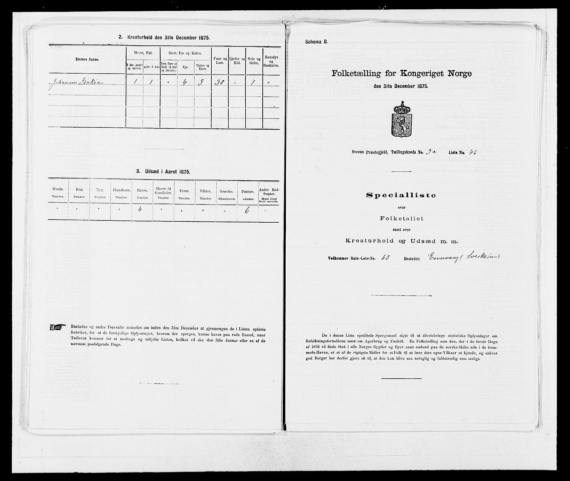 SAB, Folketelling 1875 for 1216P Sveio prestegjeld, 1875, s. 379