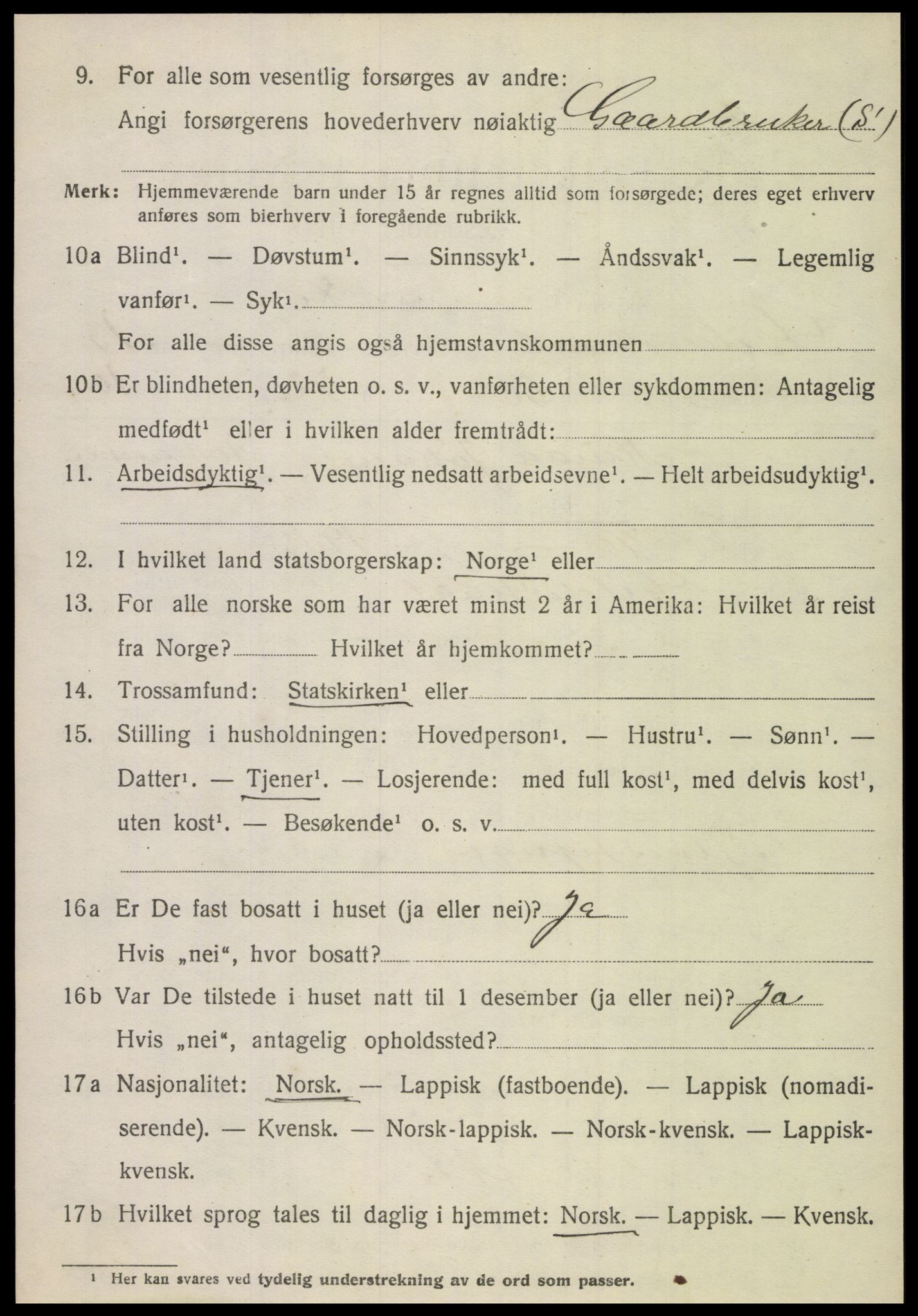 SAT, Folketelling 1920 for 1838 Gildeskål herred, 1920, s. 8463