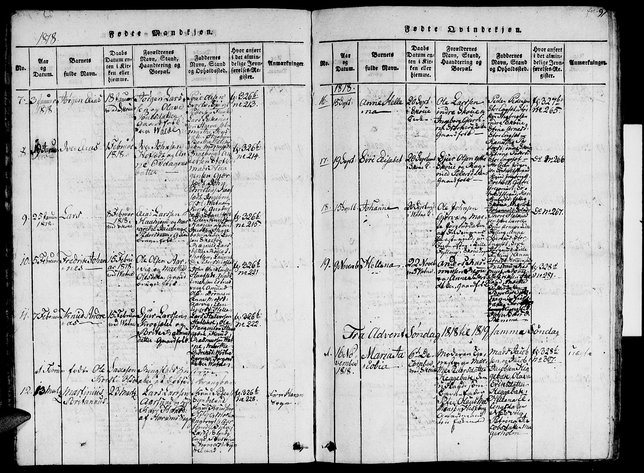 Ministerialprotokoller, klokkerbøker og fødselsregistre - Møre og Romsdal, SAT/A-1454/524/L0351: Ministerialbok nr. 524A03, 1816-1838, s. 9