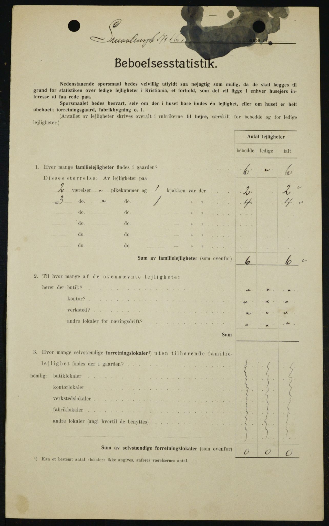 OBA, Kommunal folketelling 1.2.1909 for Kristiania kjøpstad, 1909, s. 88782