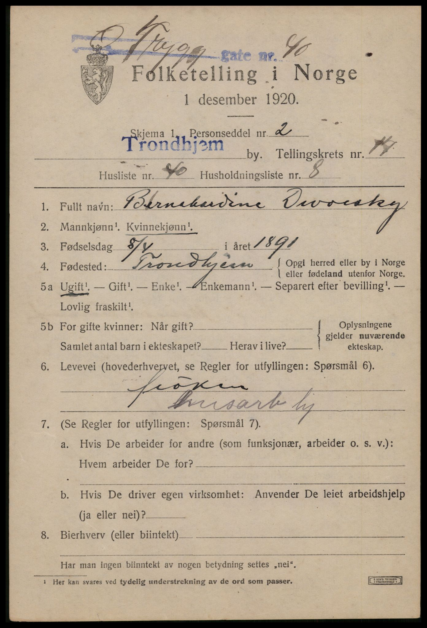 SAT, Folketelling 1920 for 1601 Trondheim kjøpstad, 1920, s. 56188