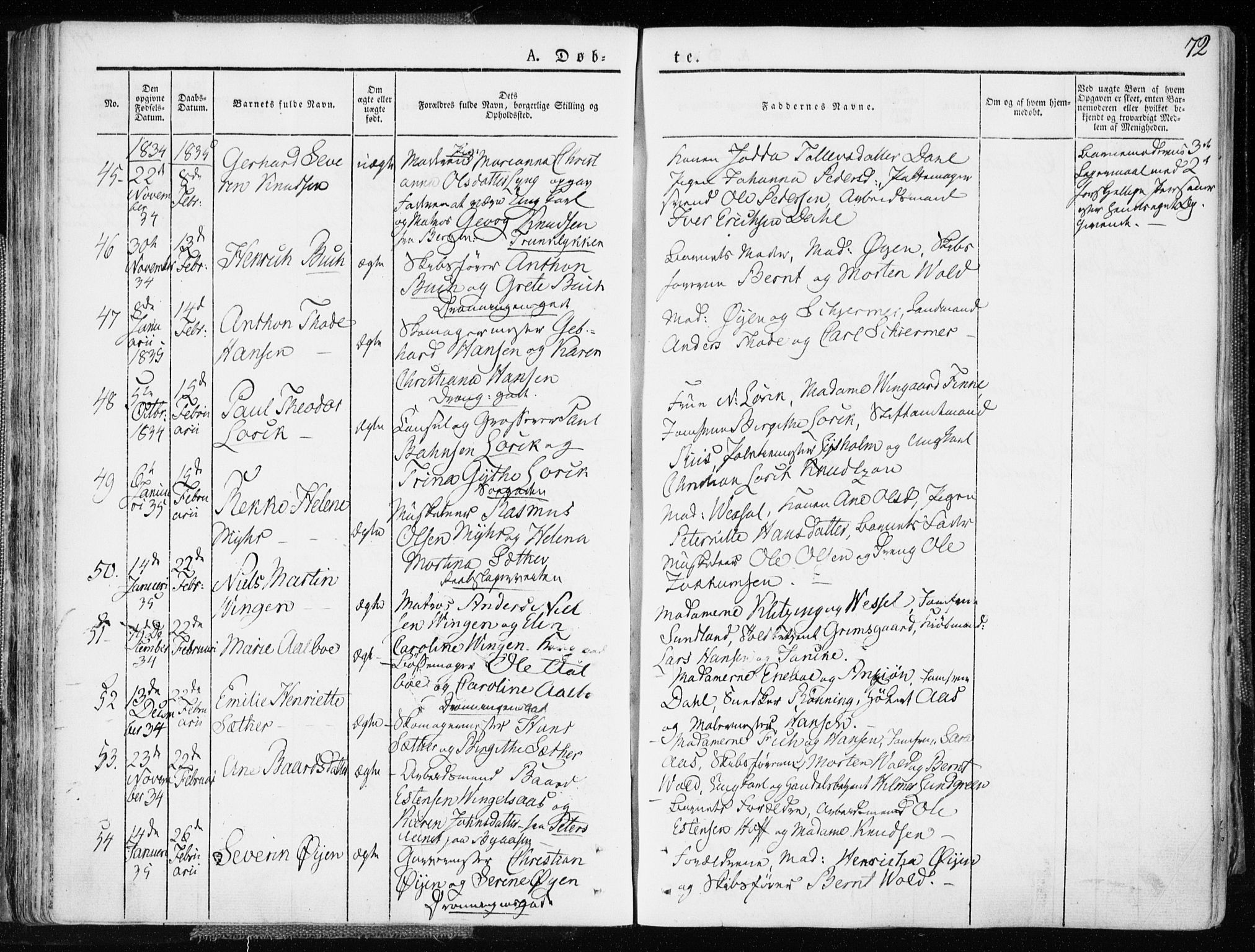 Ministerialprotokoller, klokkerbøker og fødselsregistre - Sør-Trøndelag, AV/SAT-A-1456/601/L0047: Ministerialbok nr. 601A15, 1831-1839, s. 72