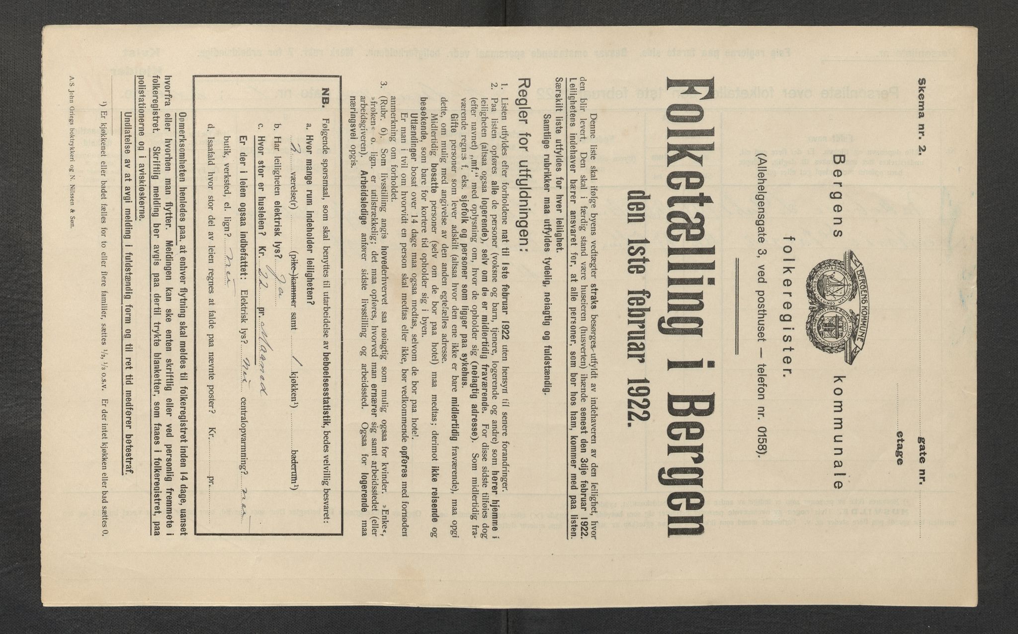 SAB, Kommunal folketelling 1922 for Bergen kjøpstad, 1922, s. 23324