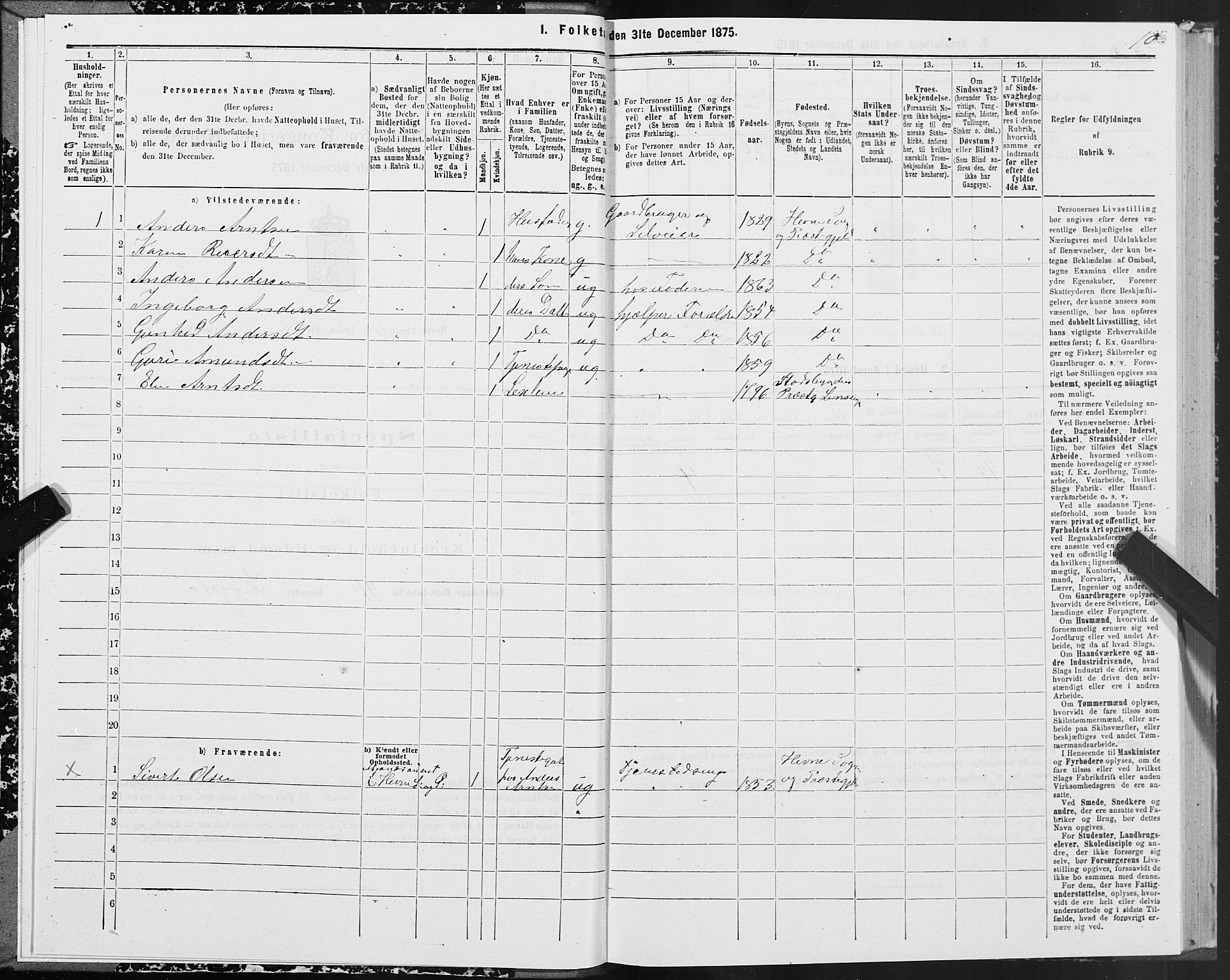 SAT, Folketelling 1875 for 1612P Hemne prestegjeld, 1875, s. 2010