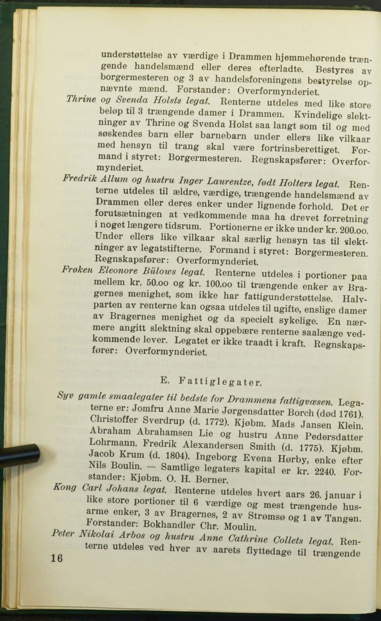 Drammen adressebok, DRMK/-, 1925, s. 16