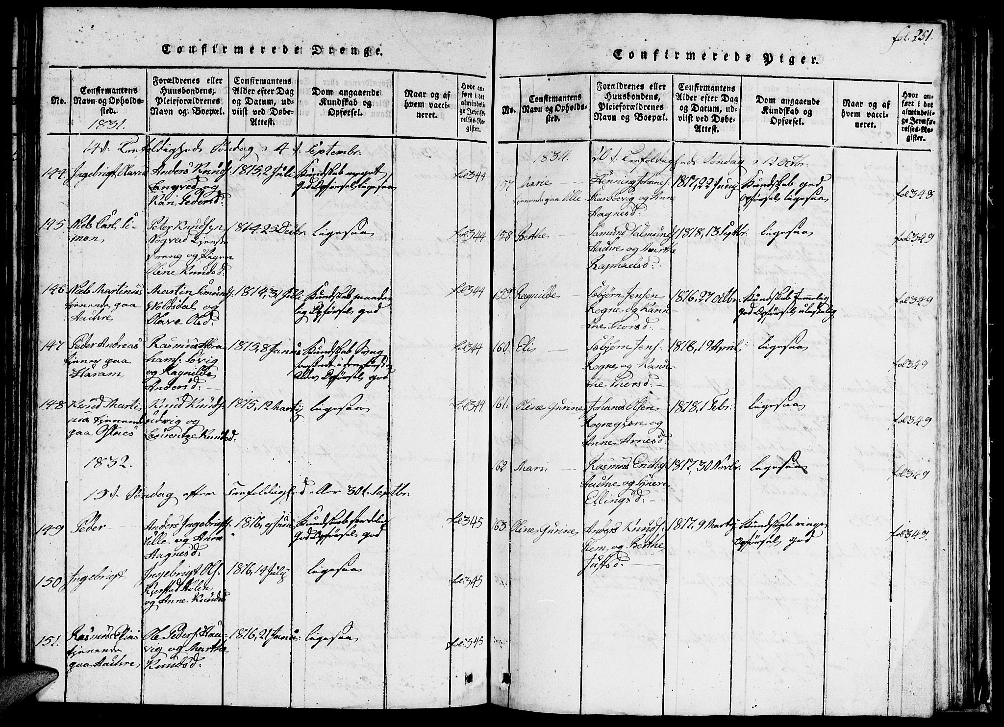 Ministerialprotokoller, klokkerbøker og fødselsregistre - Møre og Romsdal, SAT/A-1454/536/L0506: Klokkerbok nr. 536C01, 1818-1859, s. 251
