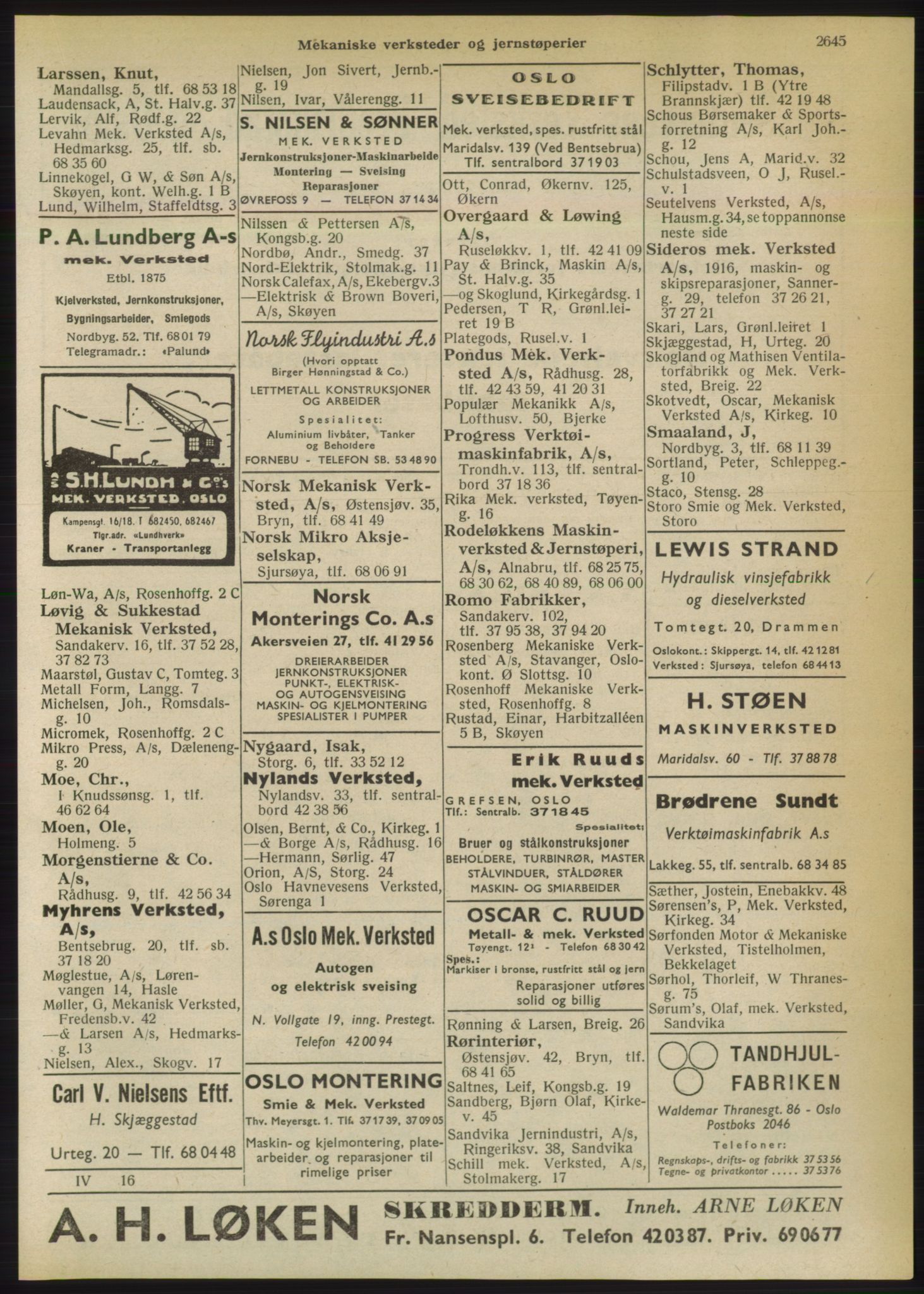 Kristiania/Oslo adressebok, PUBL/-, 1950, s. 2645
