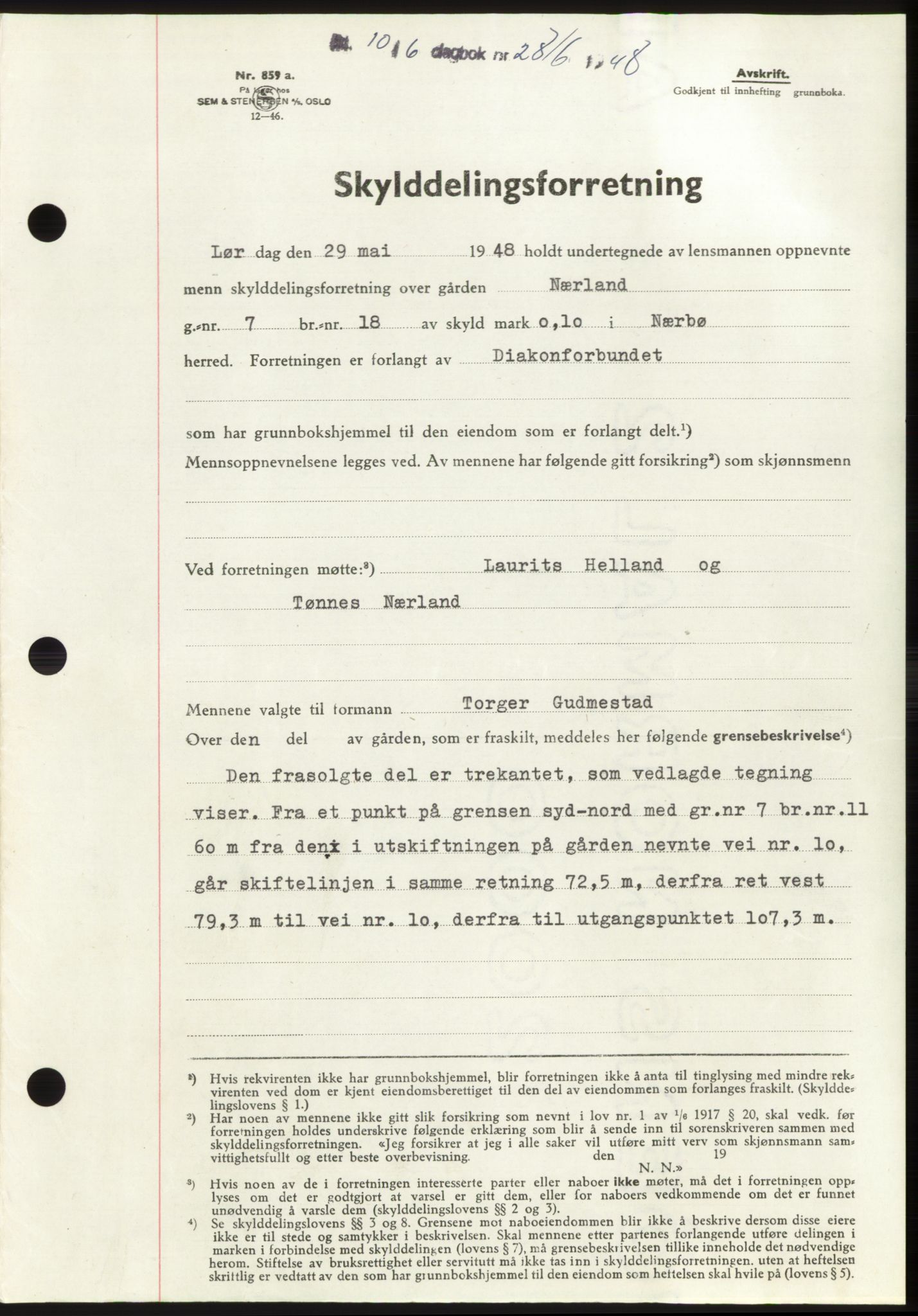 Jæren sorenskriveri, SAST/A-100310/03/G/Gba/L0099: Pantebok, 1948-1948, Dagboknr: 2816/1948
