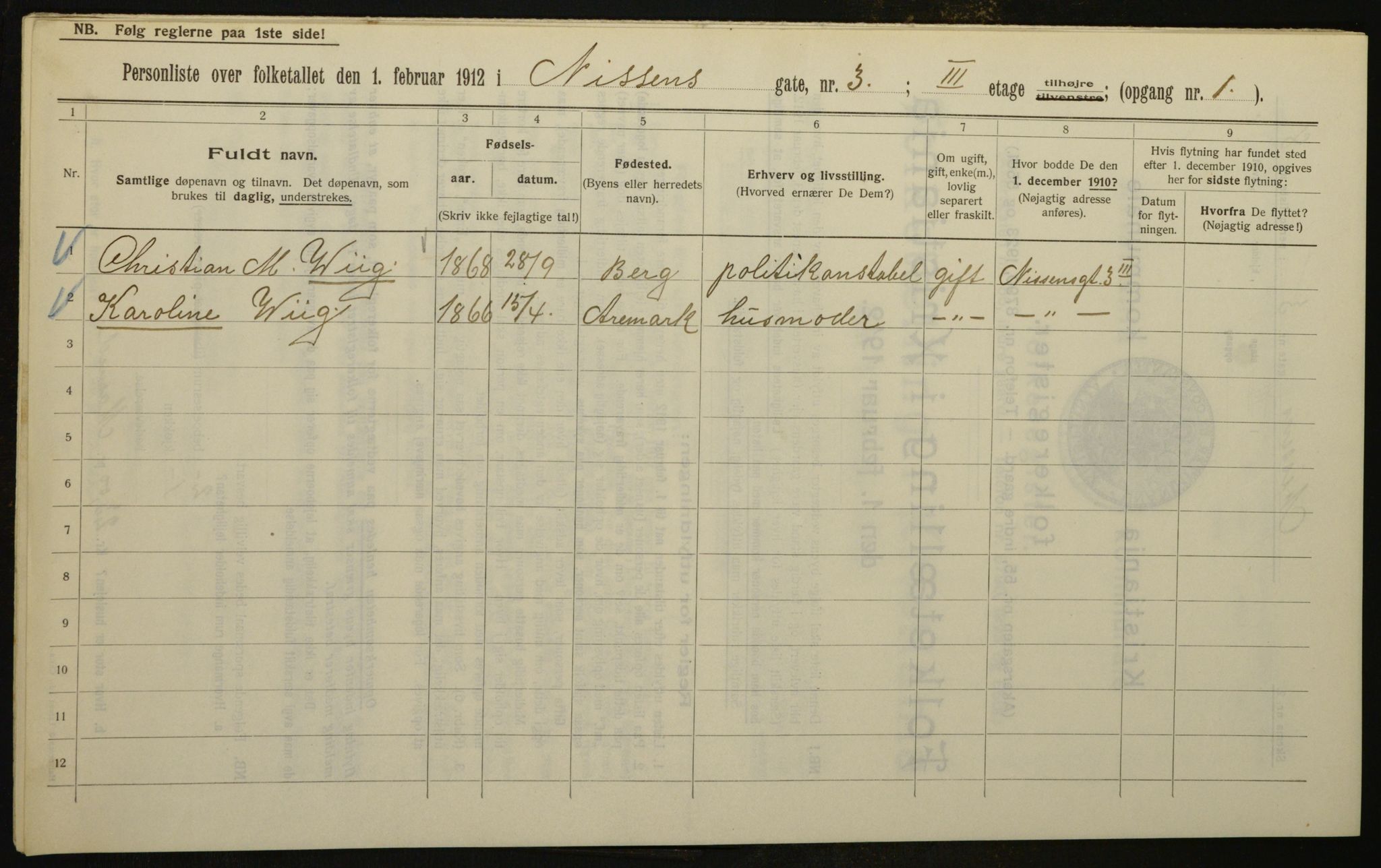 OBA, Kommunal folketelling 1.2.1912 for Kristiania, 1912, s. 71750