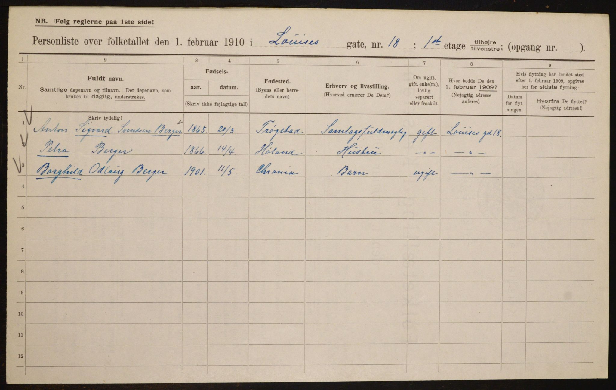 OBA, Kommunal folketelling 1.2.1910 for Kristiania, 1910, s. 56397