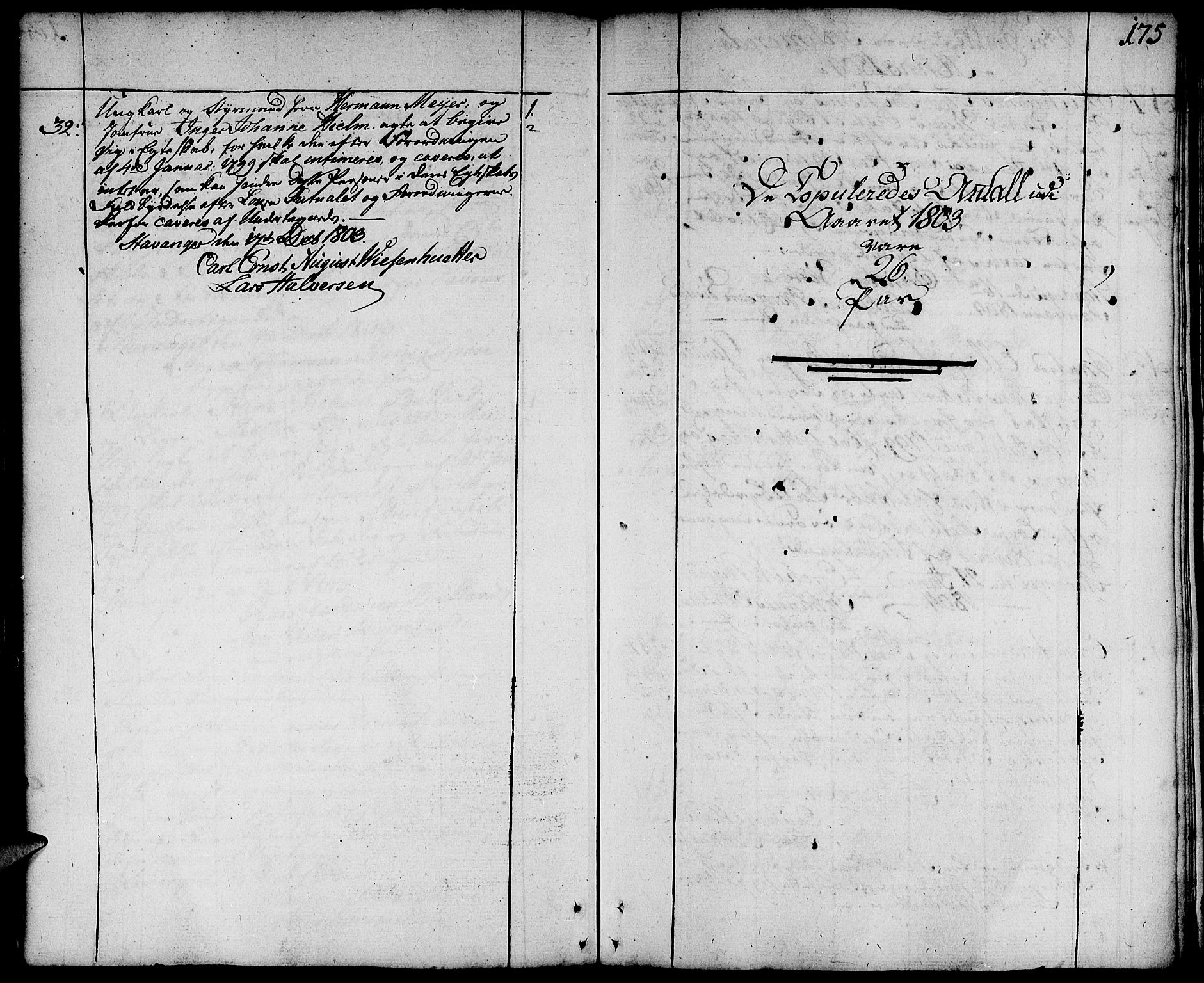 Domkirken sokneprestkontor, SAST/A-101812/001/30/30BA/L0006: Ministerialbok nr. A 6, 1783-1815, s. 175