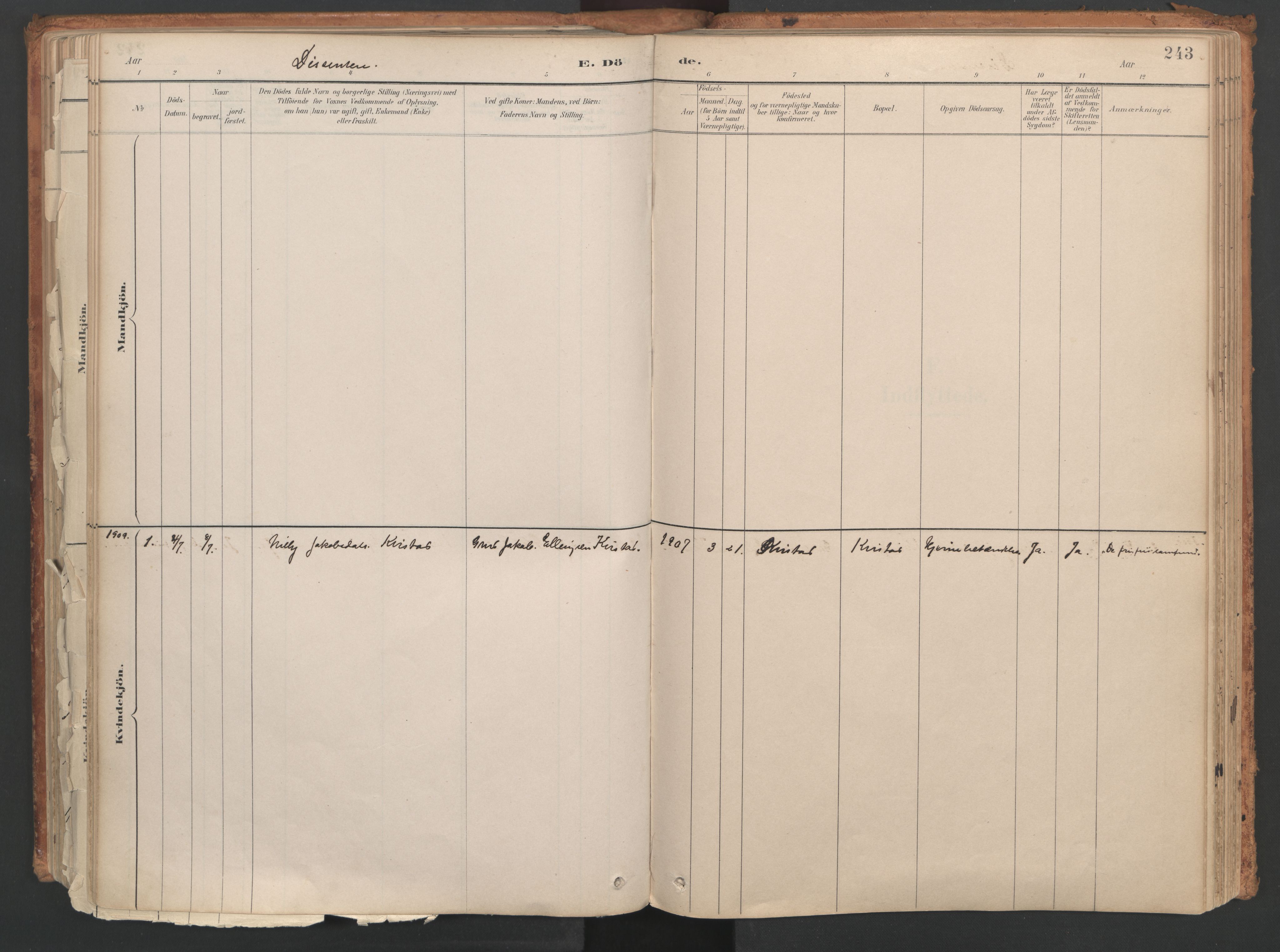 Ministerialprotokoller, klokkerbøker og fødselsregistre - Møre og Romsdal, SAT/A-1454/515/L0211: Ministerialbok nr. 515A07, 1886-1910, s. 243