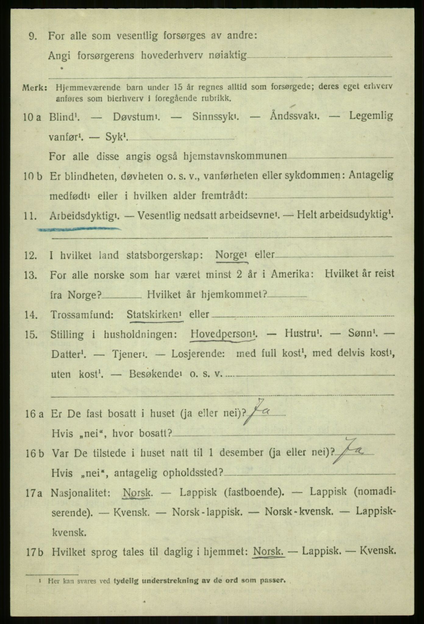 SATØ, Folketelling 1920 for 1936 Karlsøy herred, 1920, s. 3329