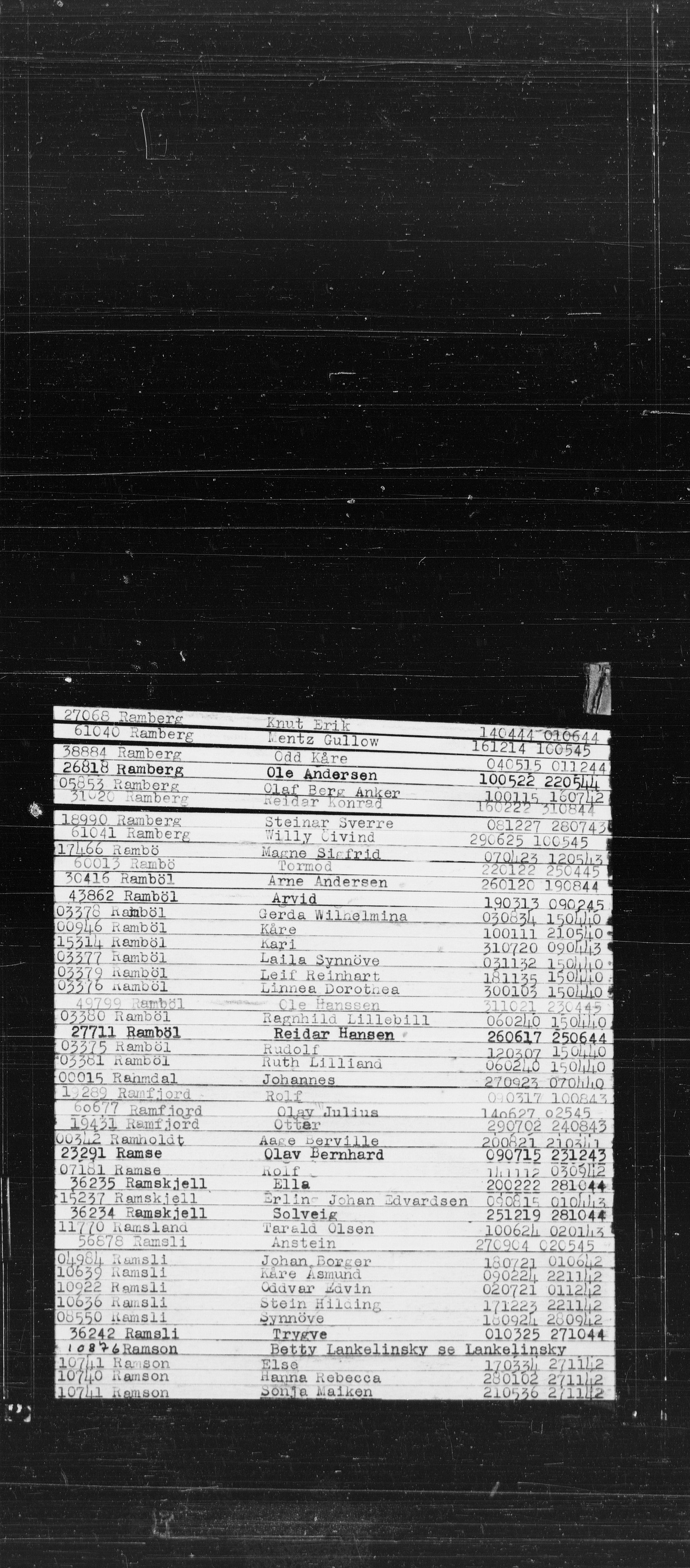 Utenriksstasjonene, Legasjonen i Stockholm, Flyktningkontoret, AV/RA-S-6753/V/Va/L0022: Alfabetisk register til Kjesäterkartoteket, 1940-1945, s. 718