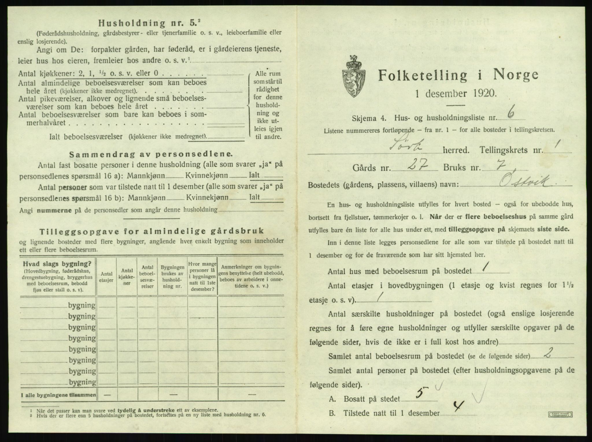 SAT, Folketelling 1920 for 1737 Sørli herred, 1920, s. 31