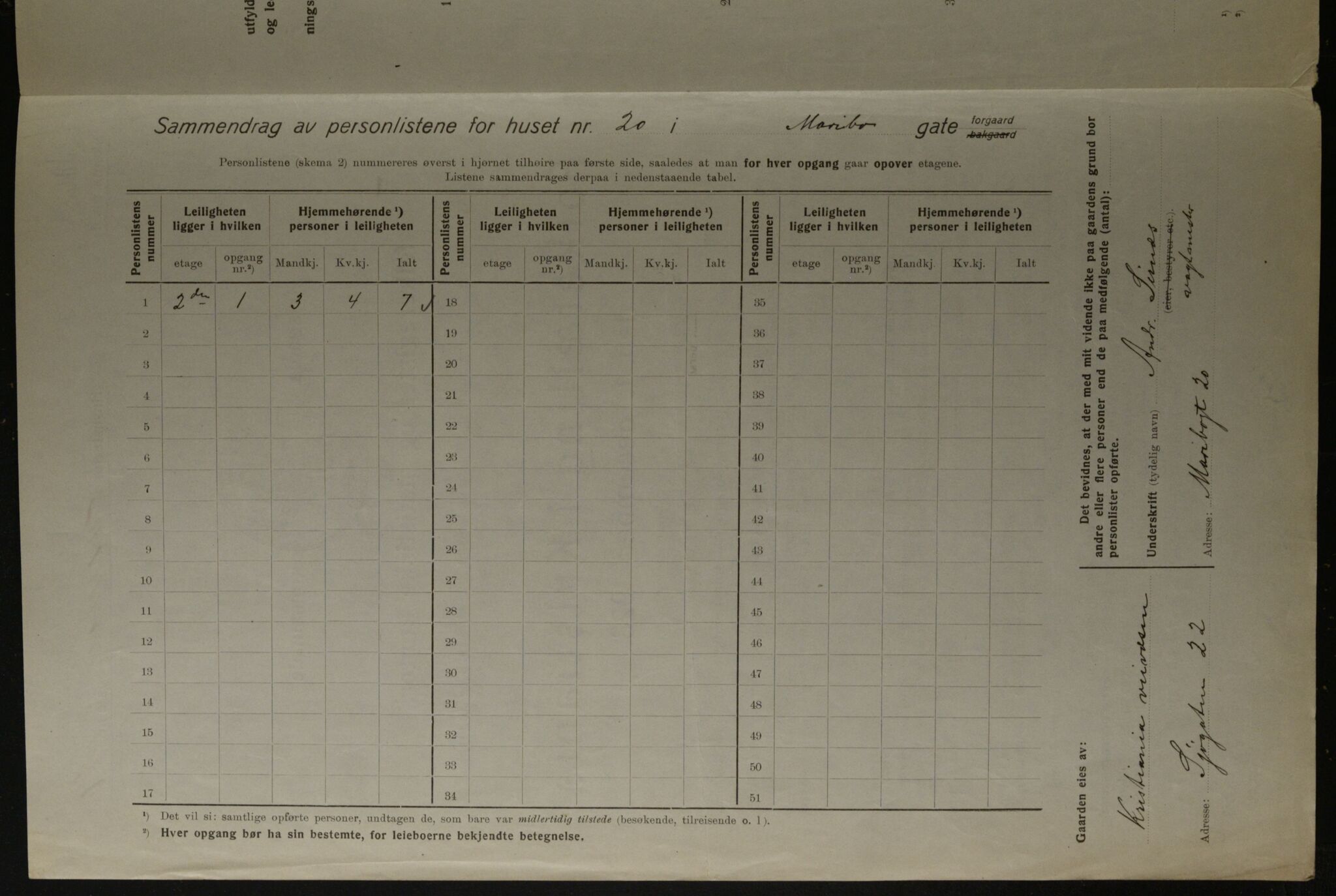 OBA, Kommunal folketelling 1.12.1923 for Kristiania, 1923, s. 67426