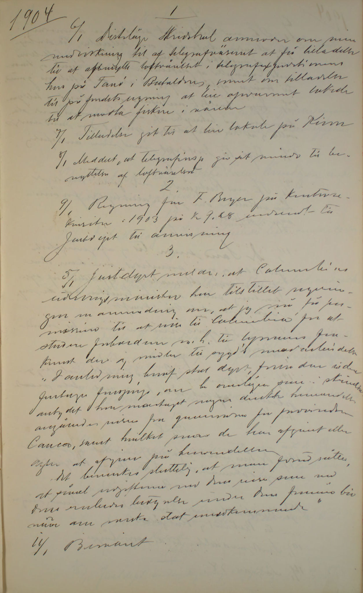 Lepraarkiver - Overlegen for den spedalske sykdom, SAB/A-61001/B.c/L0007: Journal, 1899-1916