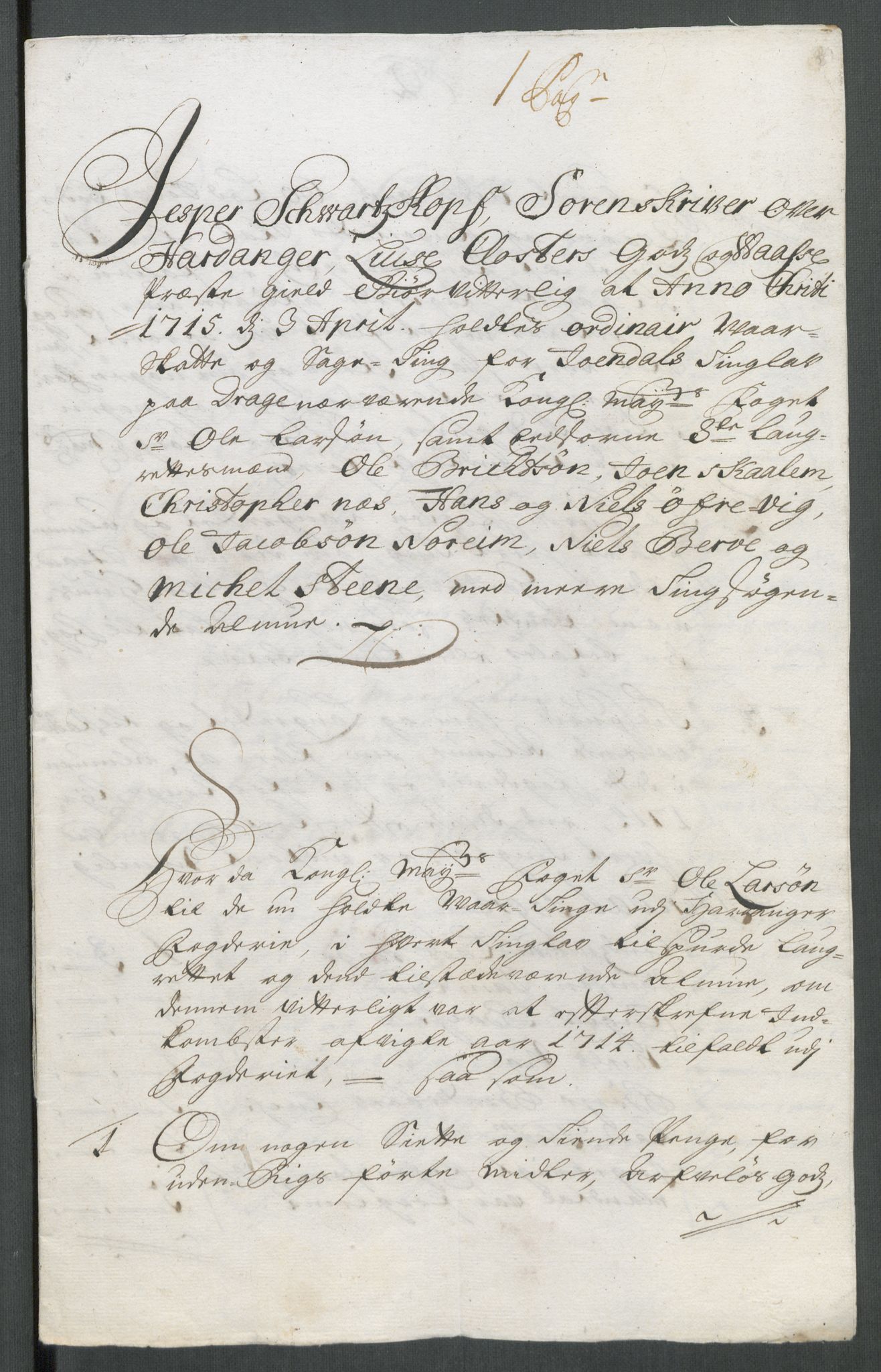 Rentekammeret inntil 1814, Reviderte regnskaper, Fogderegnskap, RA/EA-4092/R48/L2990: Fogderegnskap Sunnhordland og Hardanger, 1714, s. 258