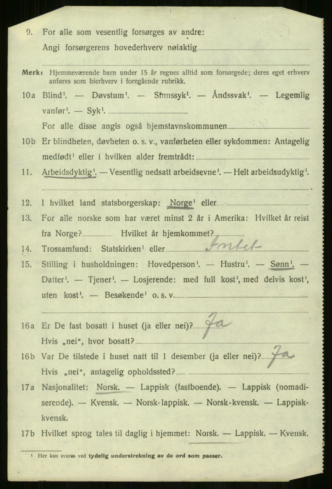 SATØ, Folketelling 1920 for 1938 Lyngen herred, 1920, s. 8340