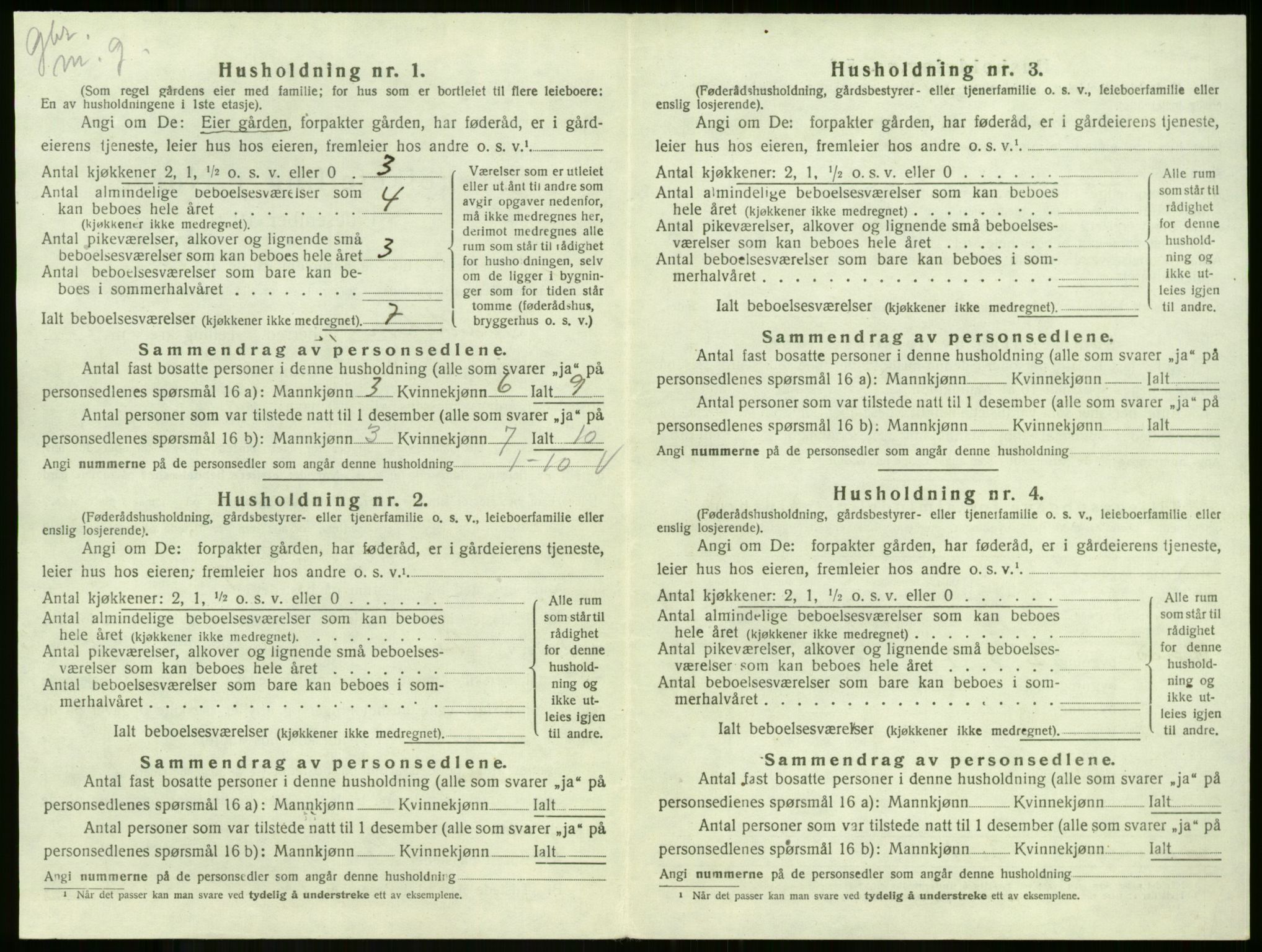 SAKO, Folketelling 1920 for 0719 Andebu herred, 1920, s. 1009