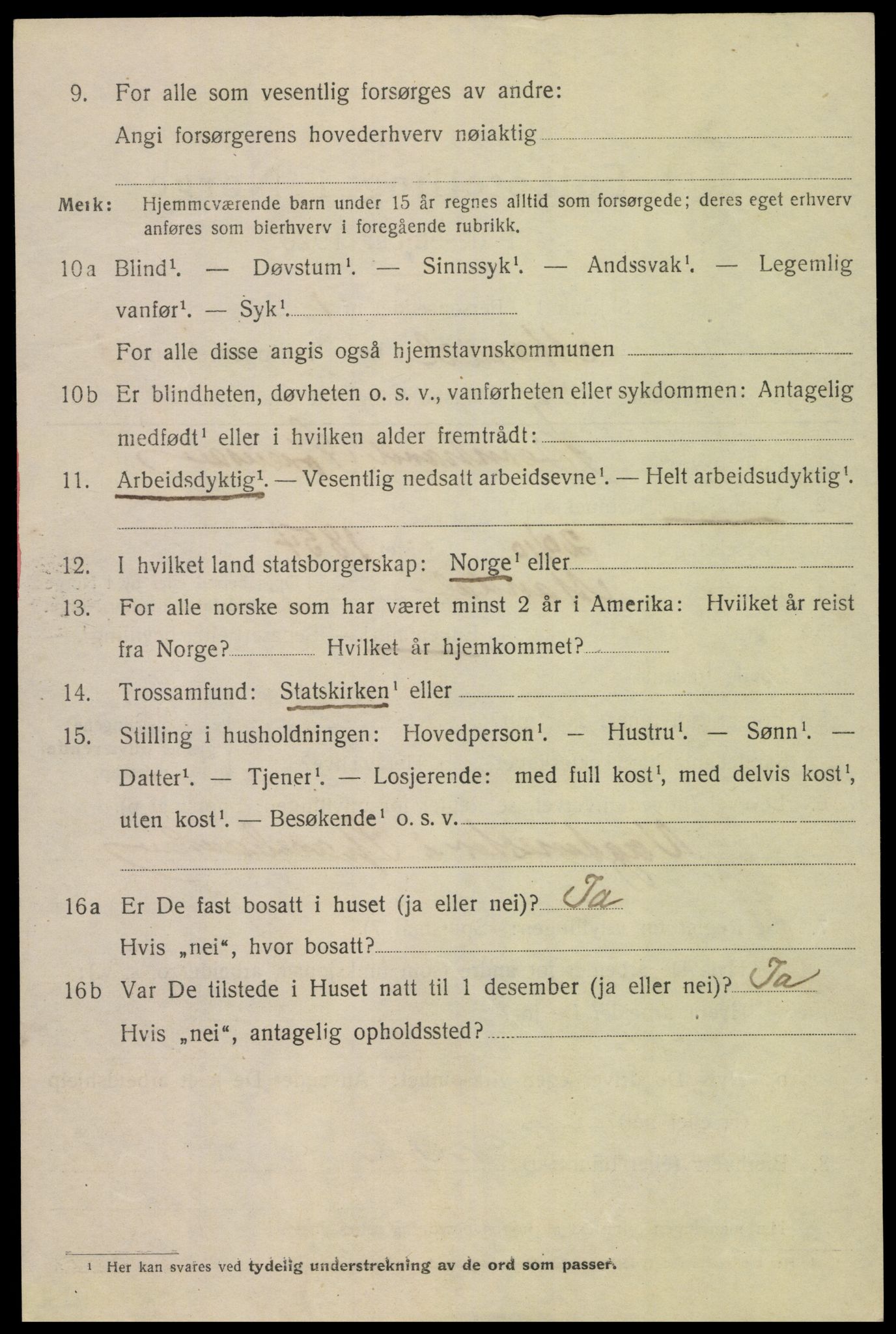 SAK, Folketelling 1920 for 1002 Mandal ladested, 1920, s. 5898