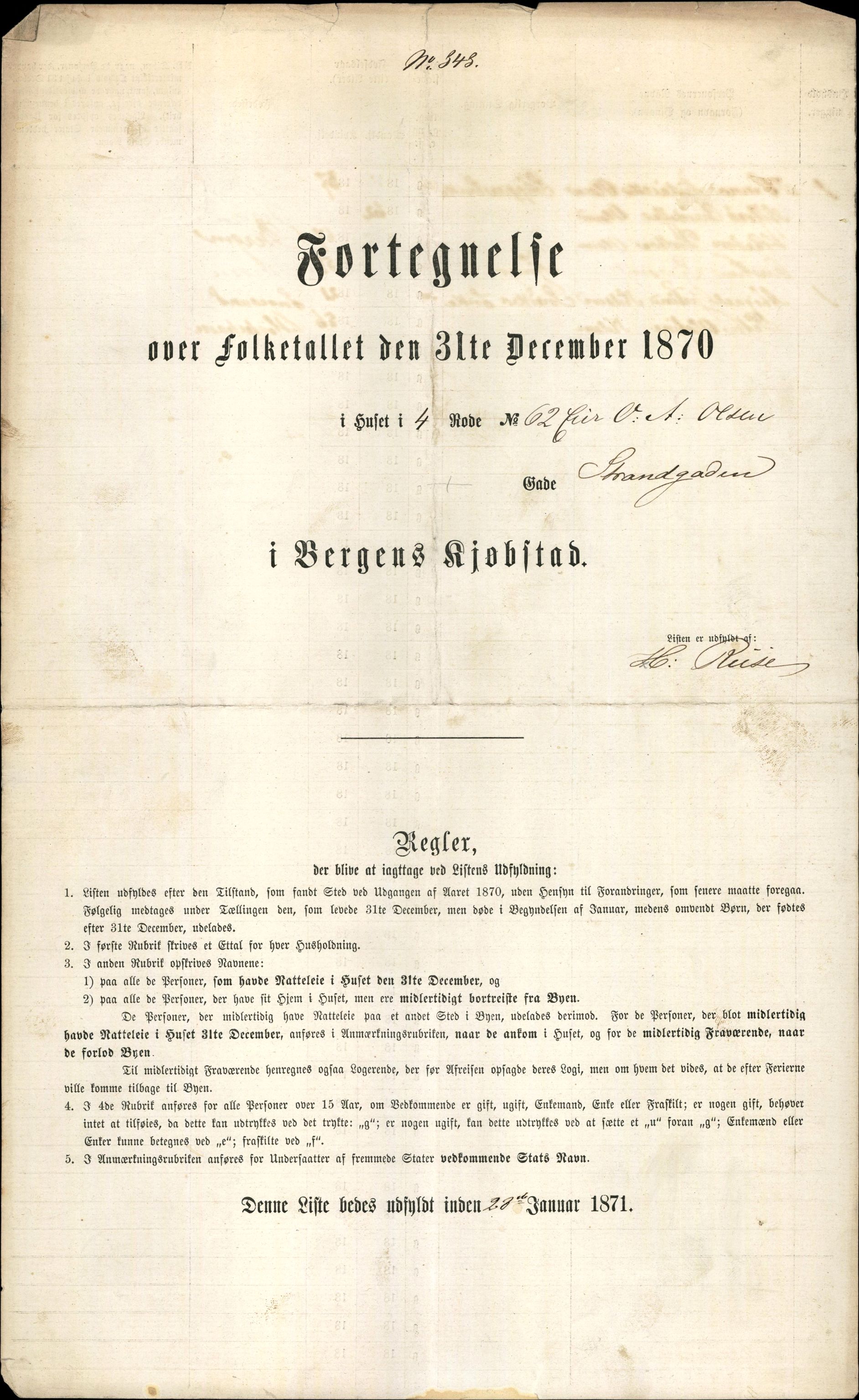 RA, Folketelling 1870 for 1301 Bergen kjøpstad, 1870